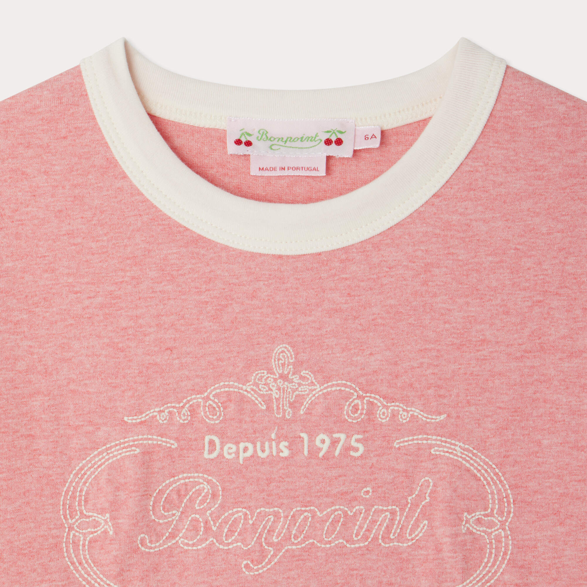 Girls Rose Logo Cotton T-Shirt