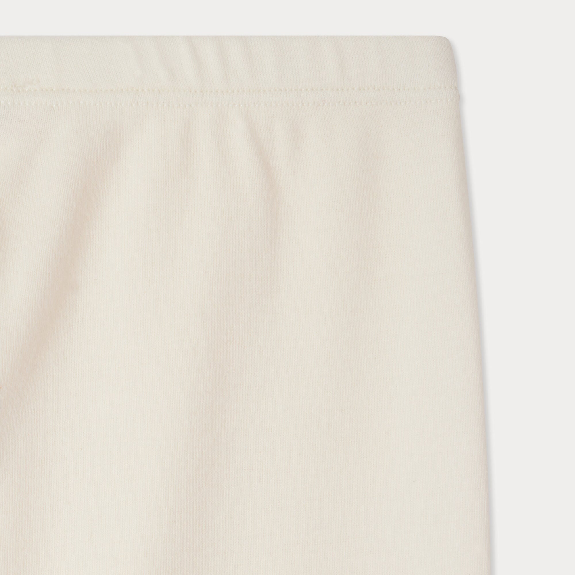 Girls Ivory Cotton Leggings