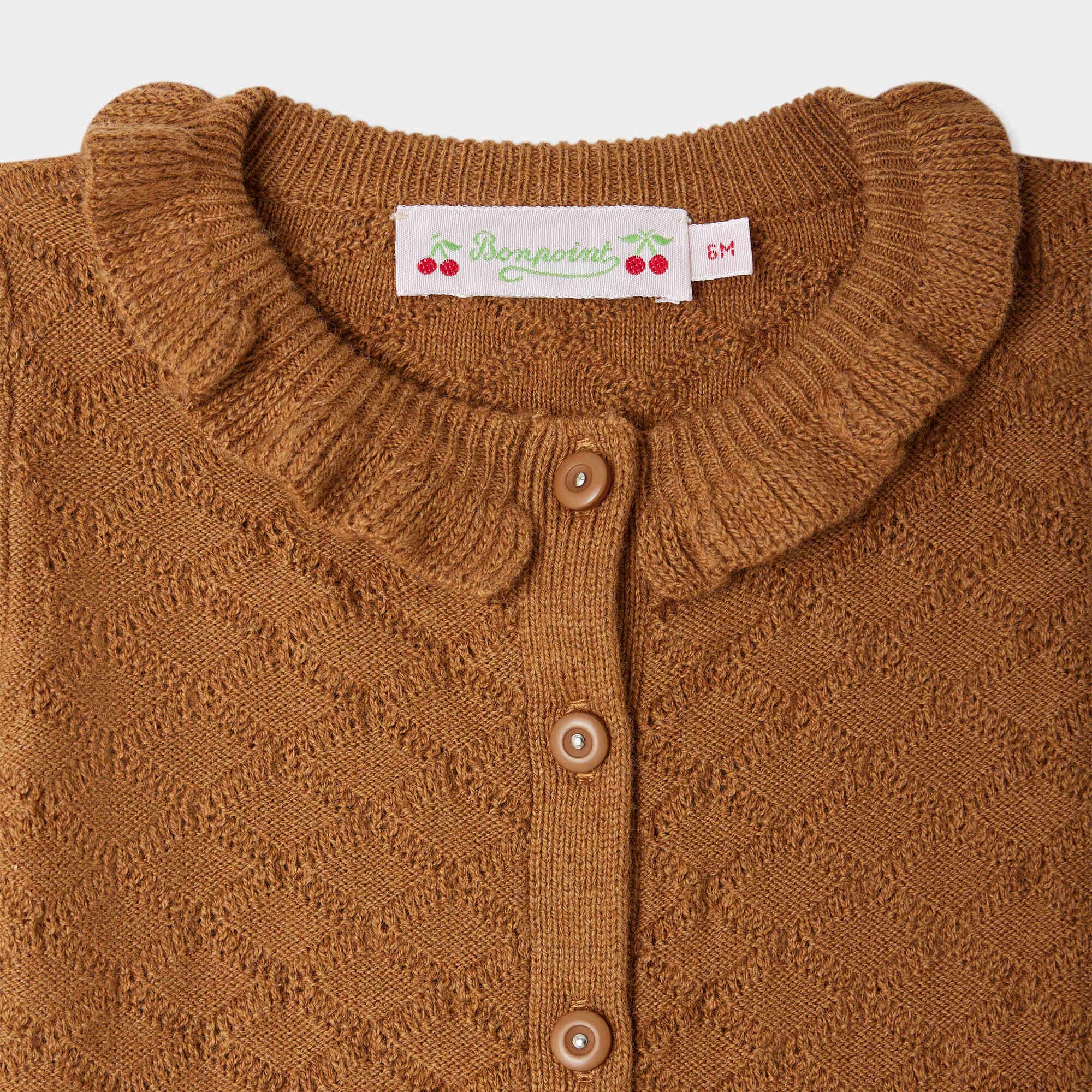 Baby Girls Brown Cotton Cardigan