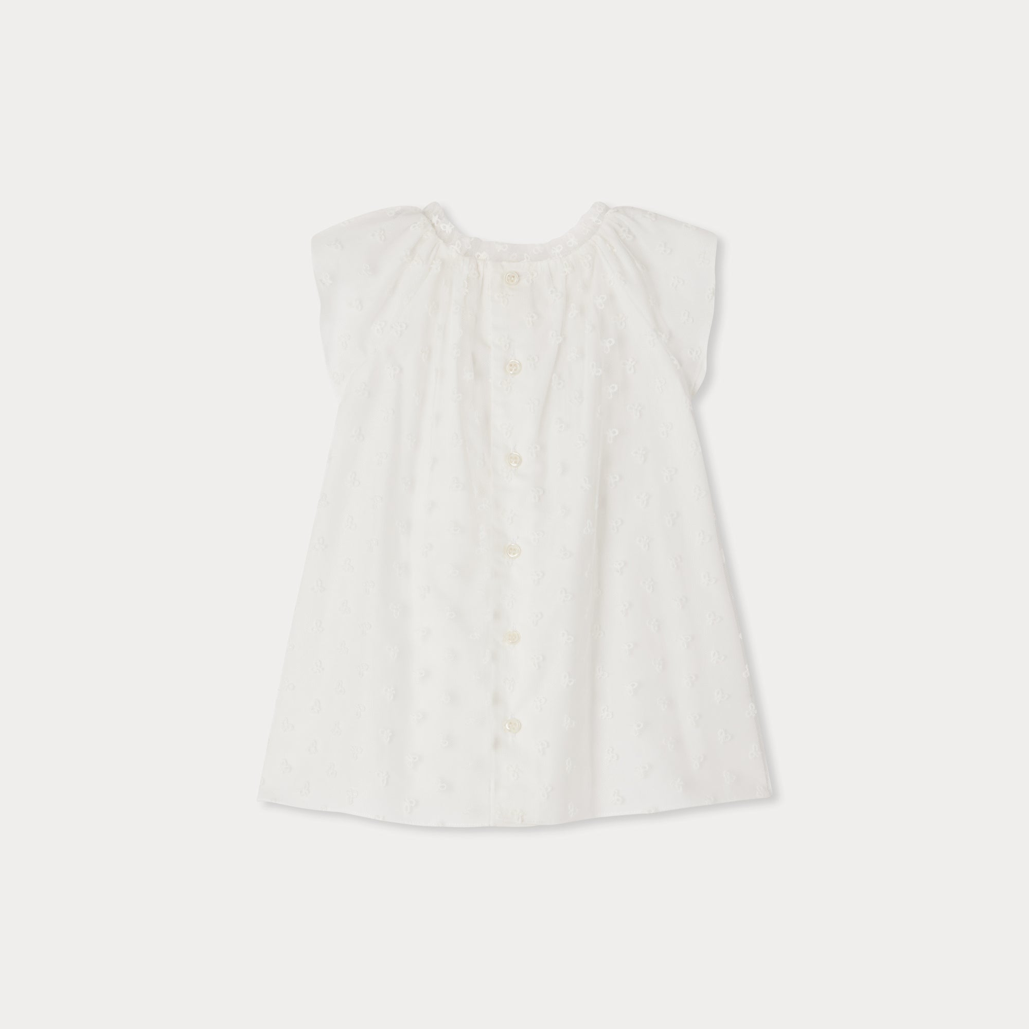 Baby Girls White Embroidered Dress