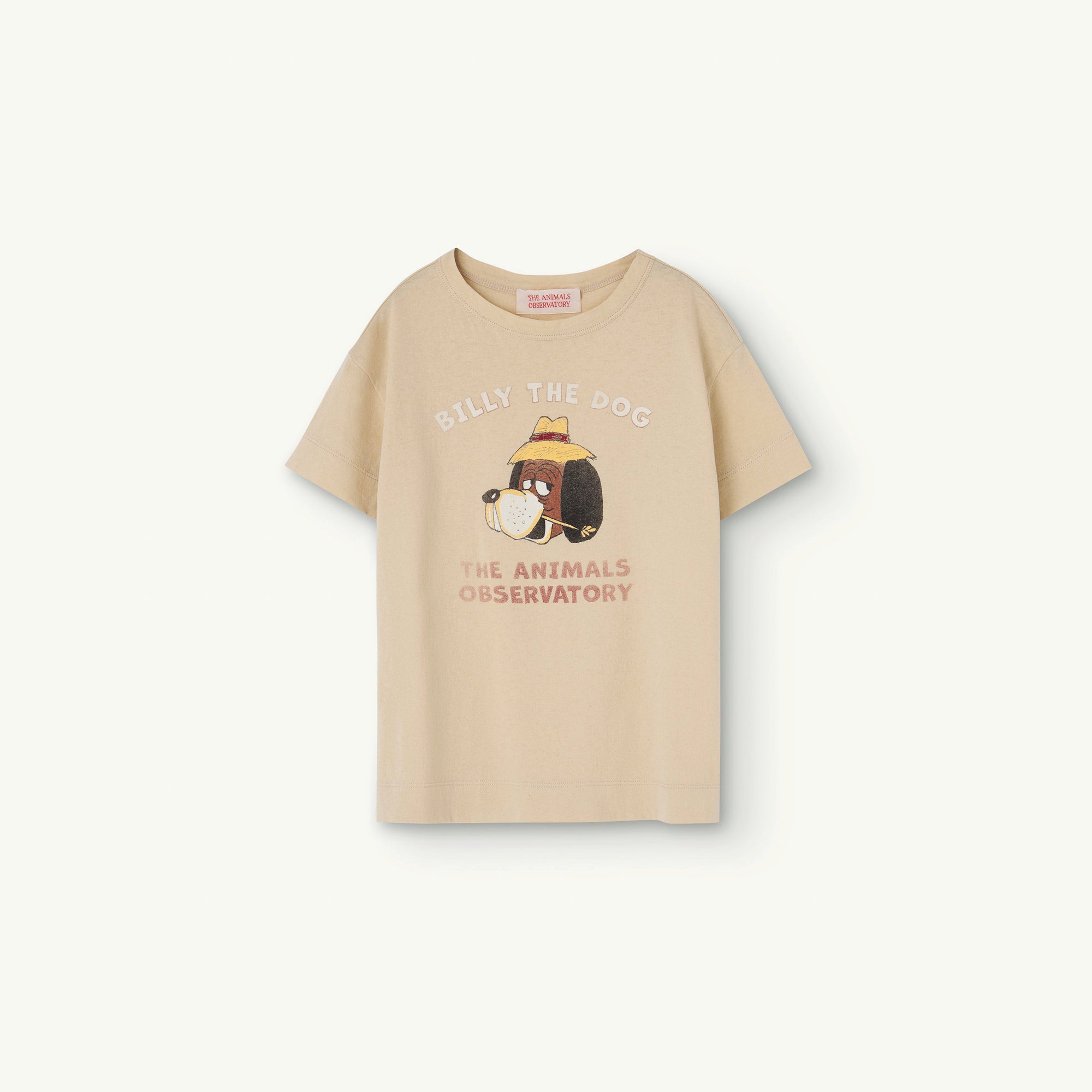 Boys & Girls Beige Printed Cotton T-Shirt