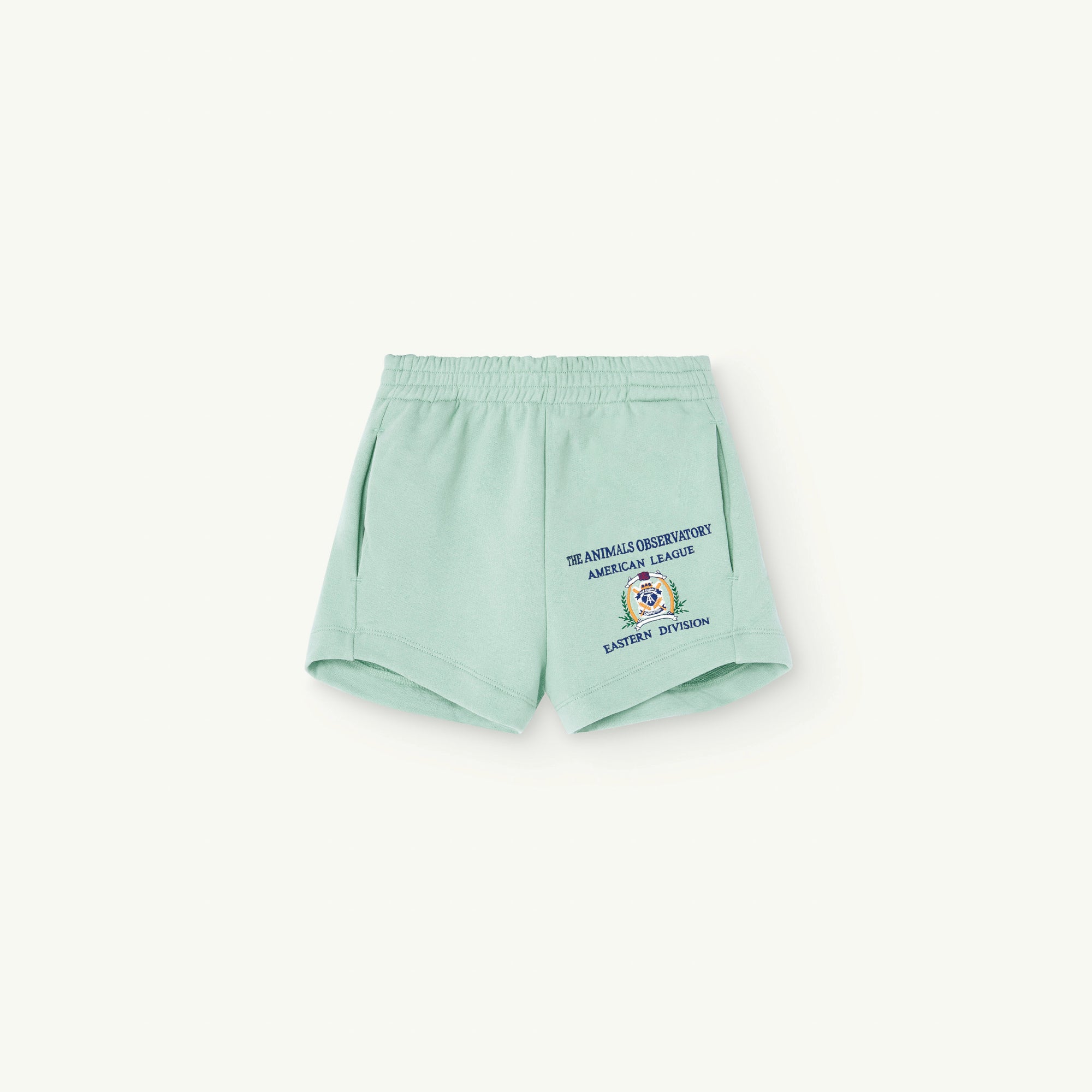 Boys & Girls Pale Green Logo Cotton Shorts