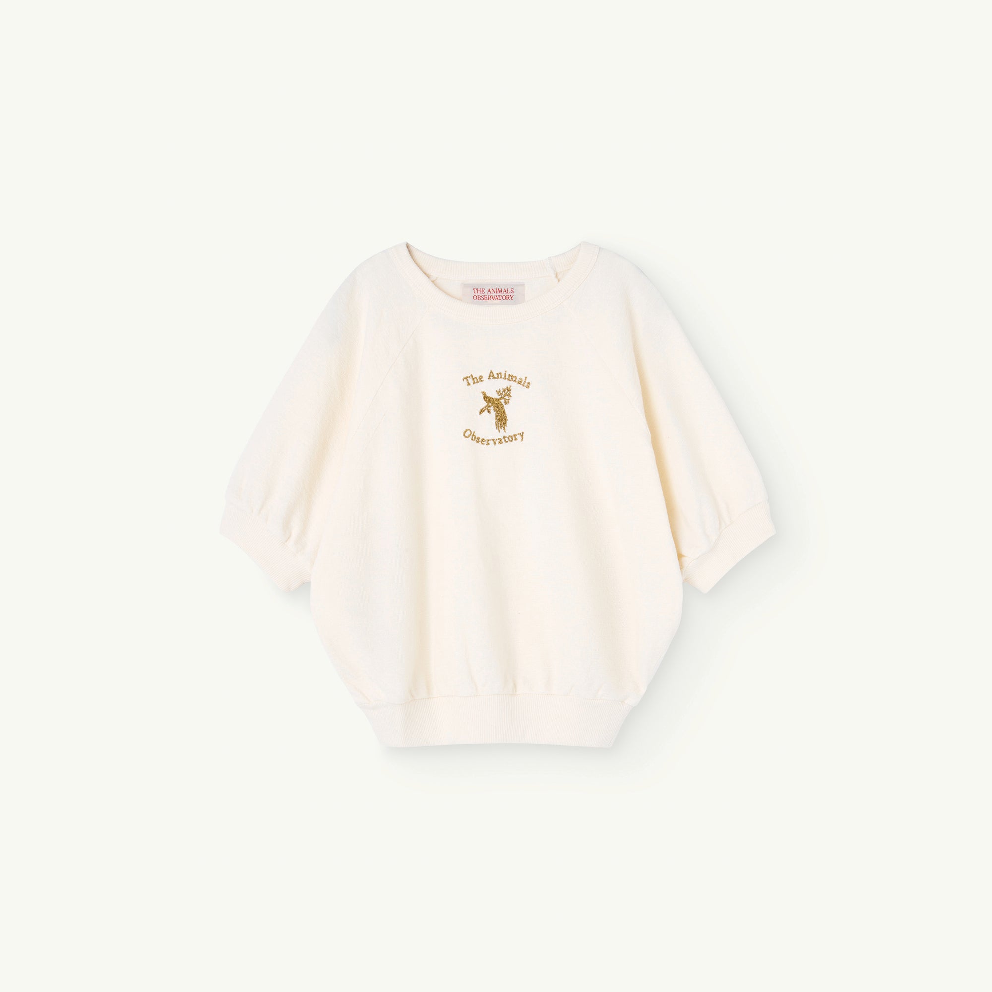 Boys & Girls White Embroidered Cotton Sweatshirt