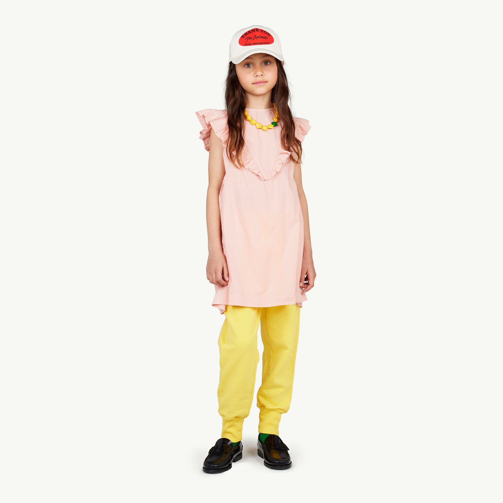 Girls Pink Stripes Cotton Dress