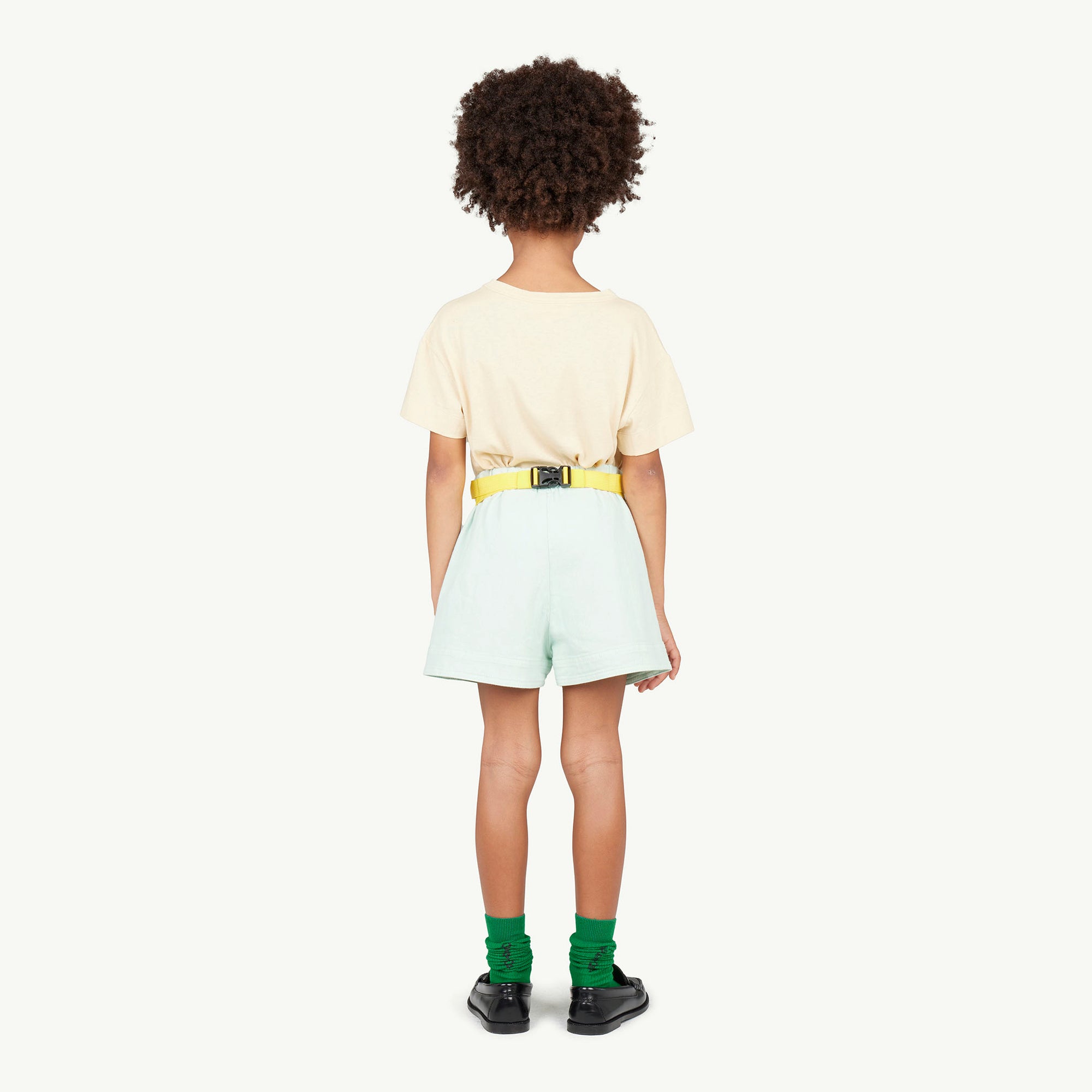 Boys & Girls Pale Green Stripes Cotton Shorts