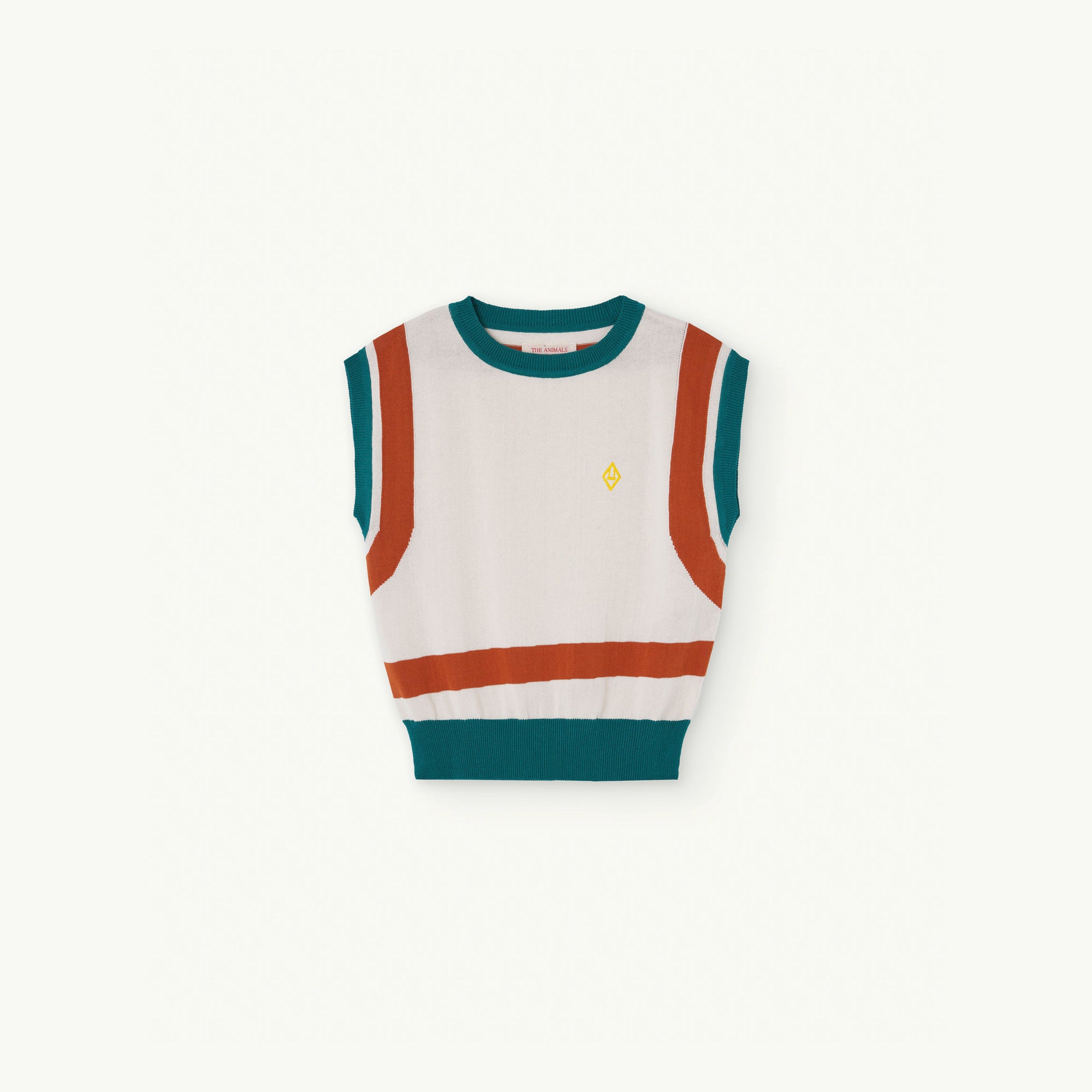 Boys & Girls White Logo Cotton Vest