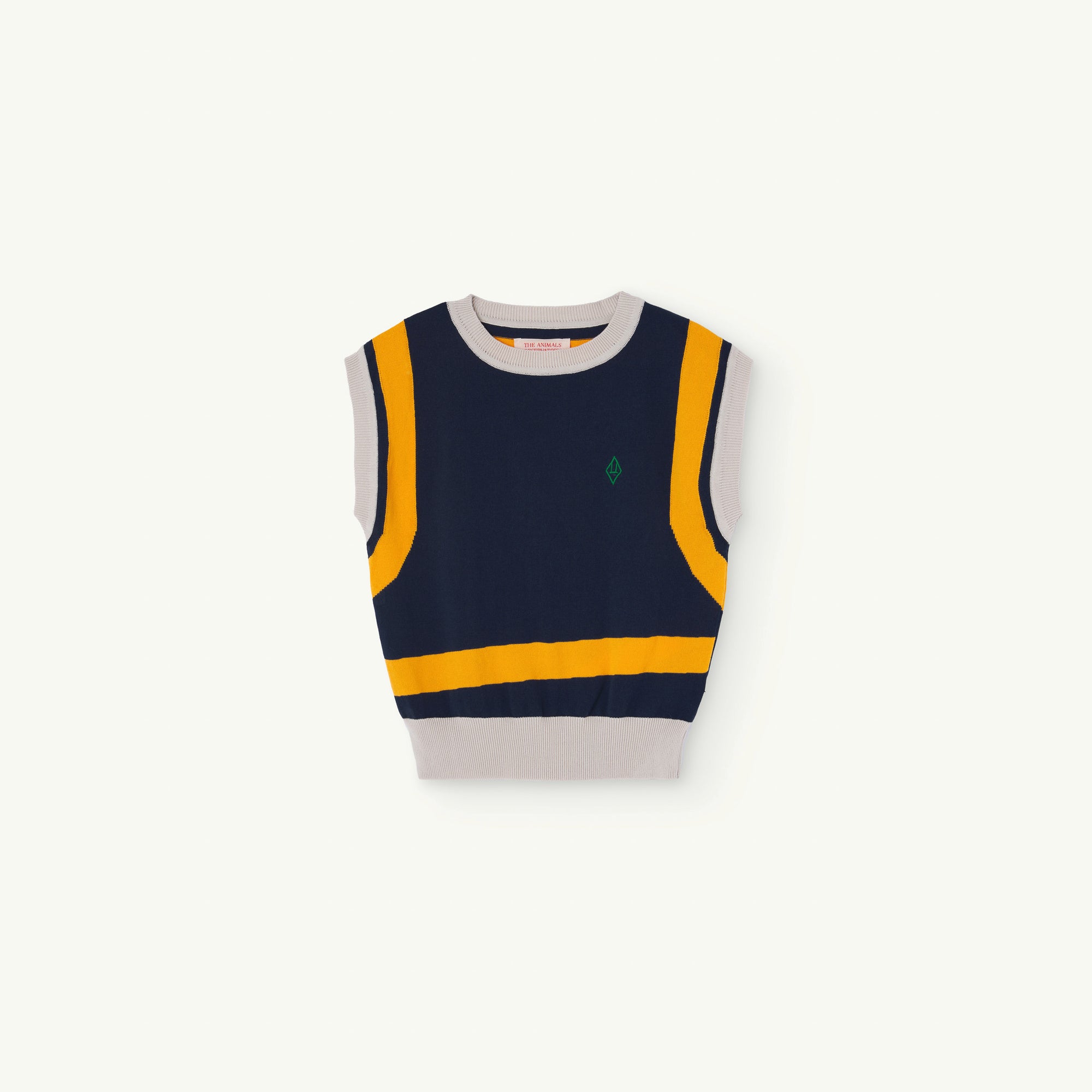 Boys & Girls Navy Logo Cotton Vest