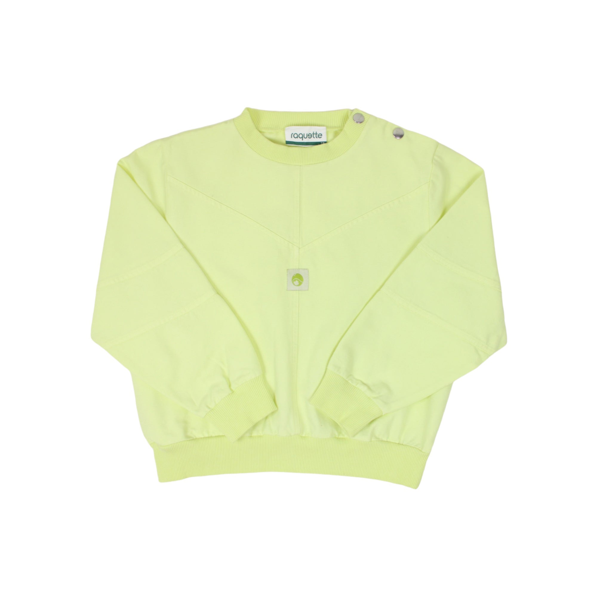 Boys & Girls Fluo Green Cotton Sweatshirt