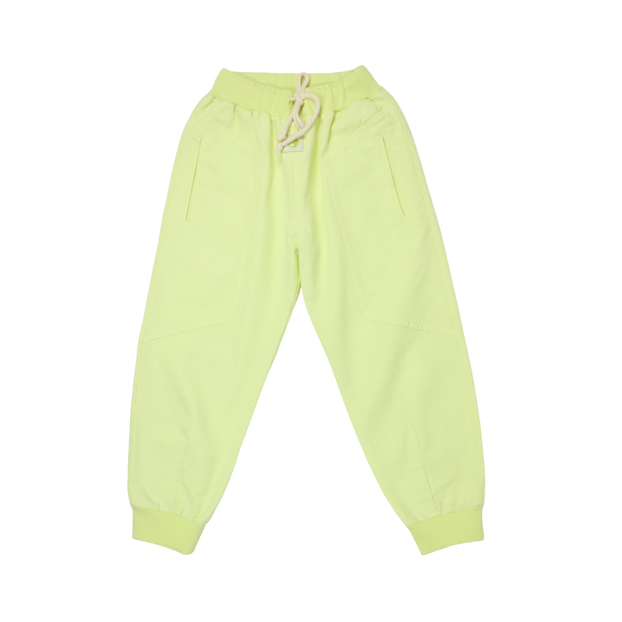 Boys & Girls Fluo Green Cotton Trousers