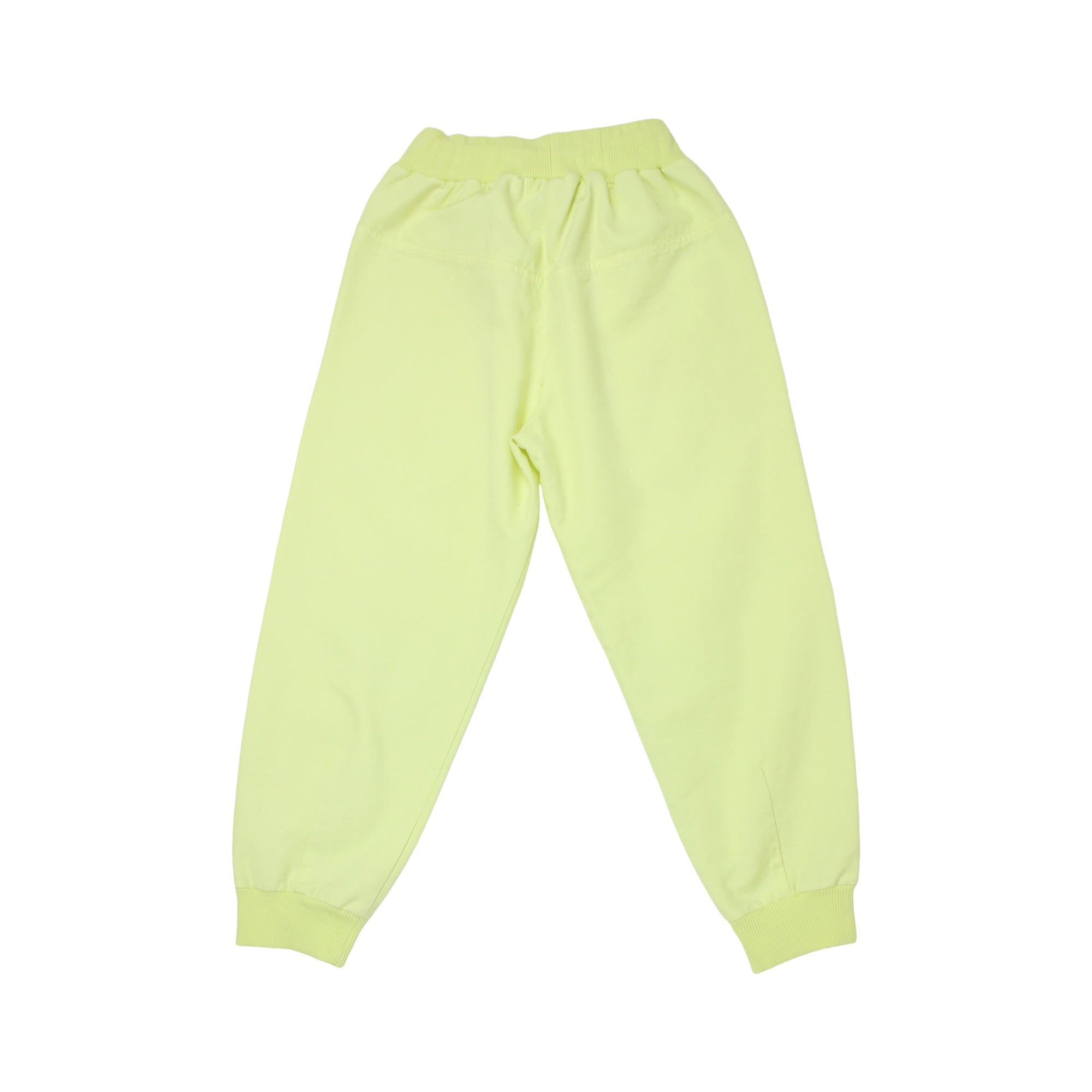 Boys & Girls Fluo Green Cotton Trousers