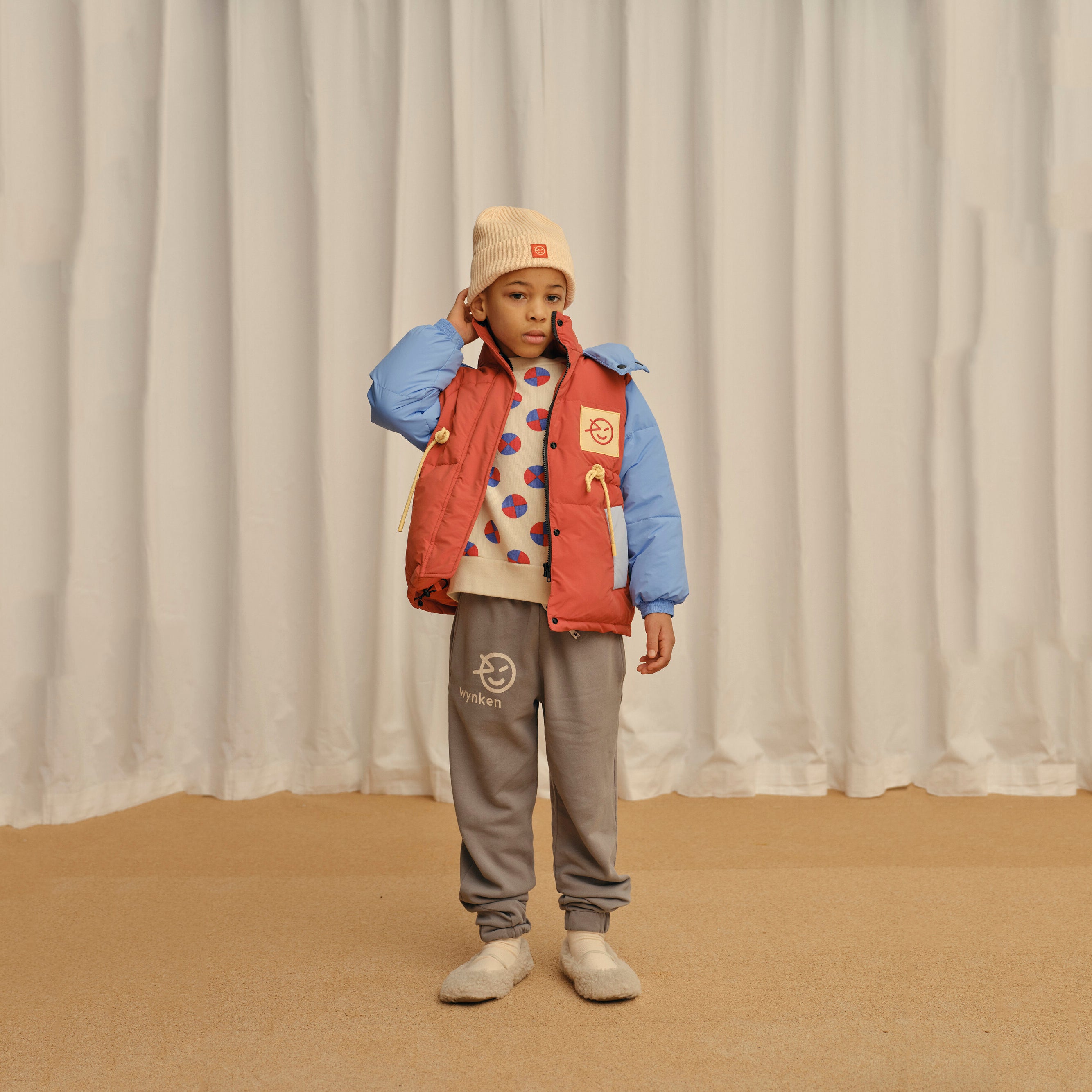 Boys & Girls Grey Logo Cotton Trousers
