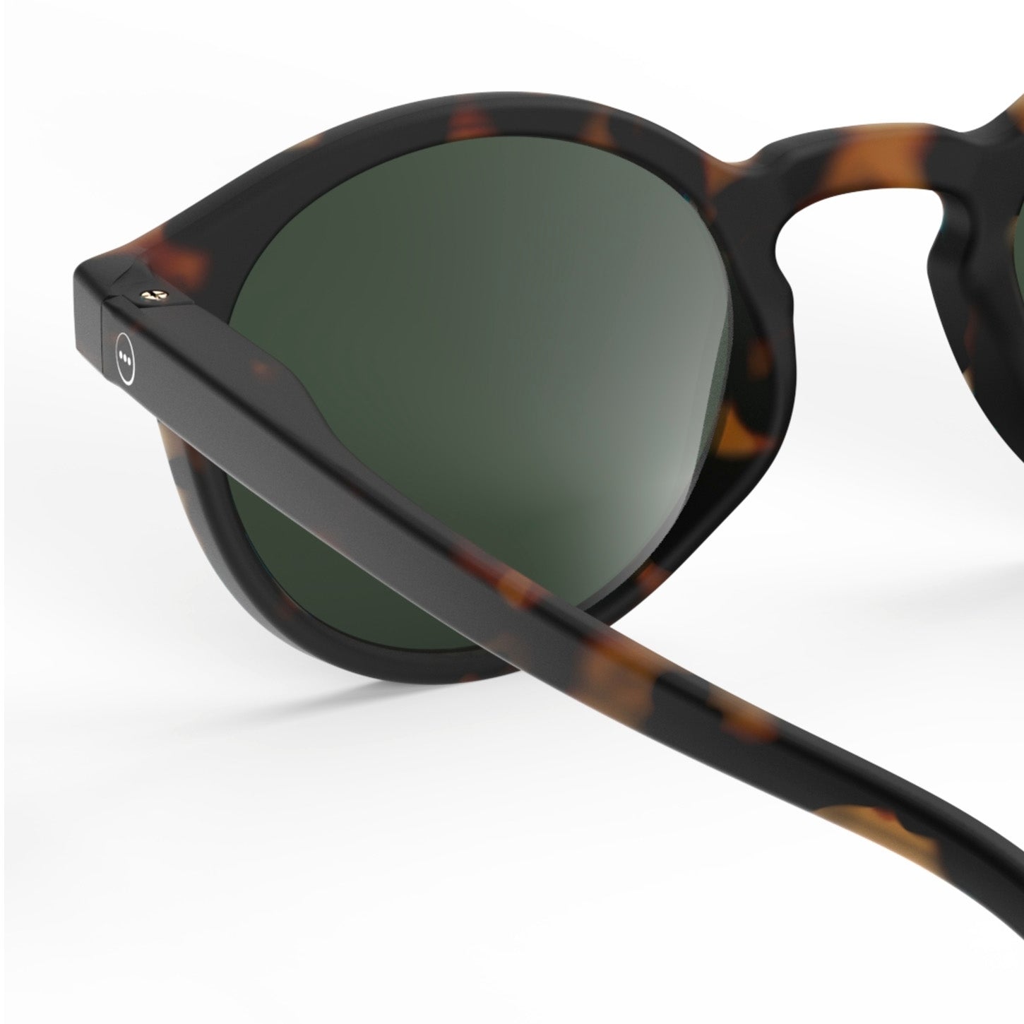 Adult Brown "SUN #H" Sunglasses(Green Lenses)