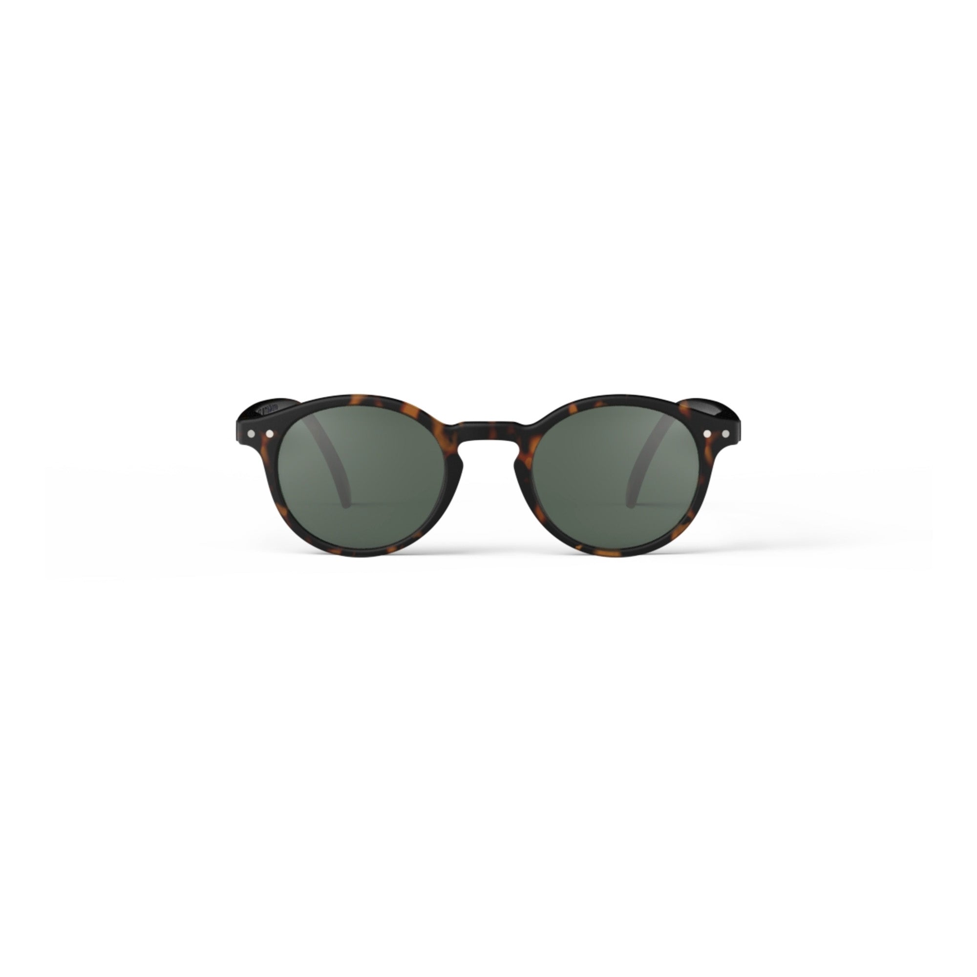 Adult Brown "SUN #H" Sunglasses(Green Lenses)