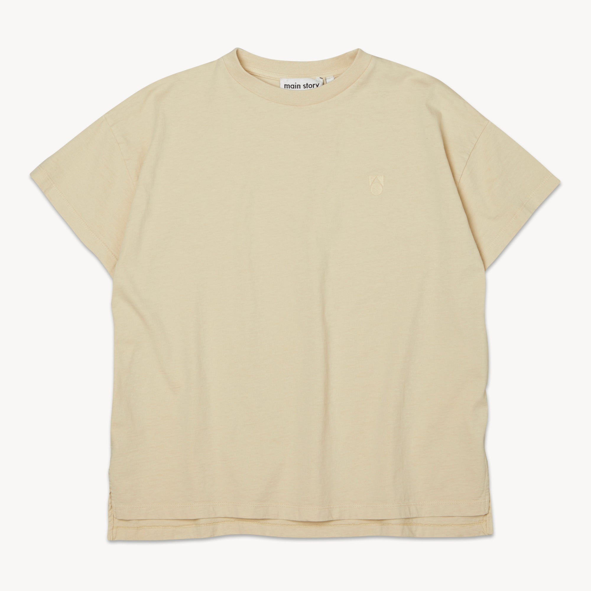 Boys & Girls Beige Cotton T-Shirt