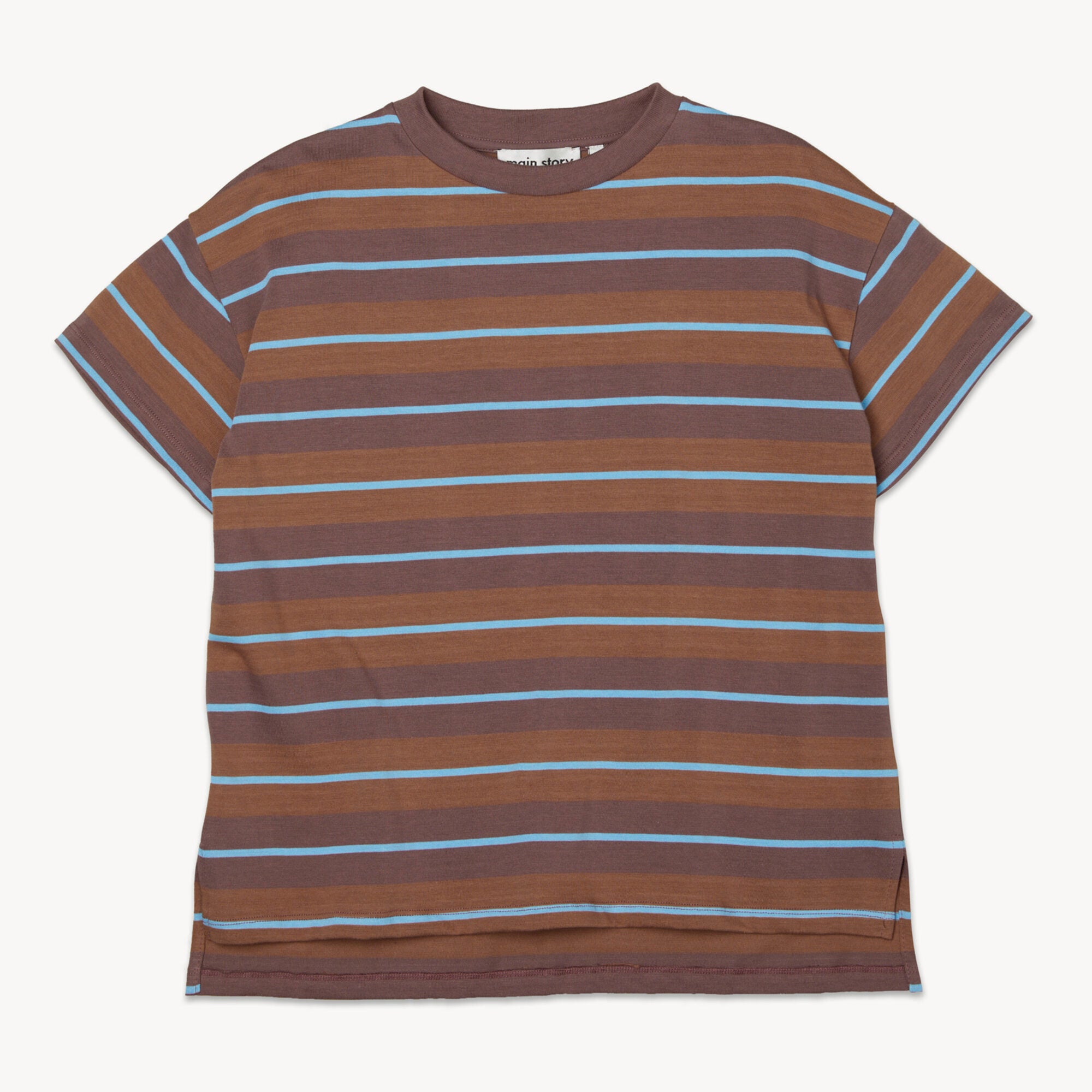 Boys & Girls Brown Stripes Cotton T-Shirt