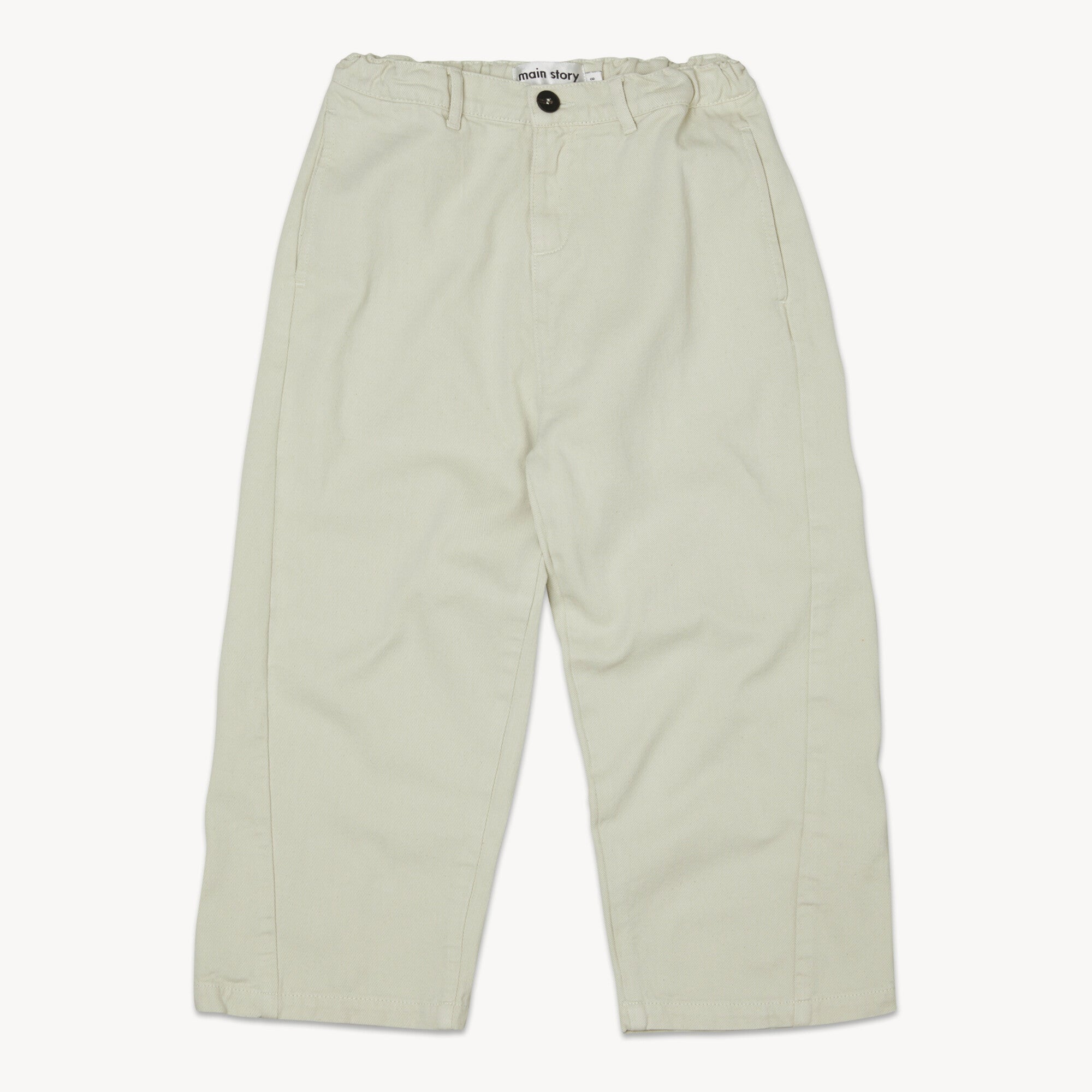 Boys & Girls White Cotton Trousers