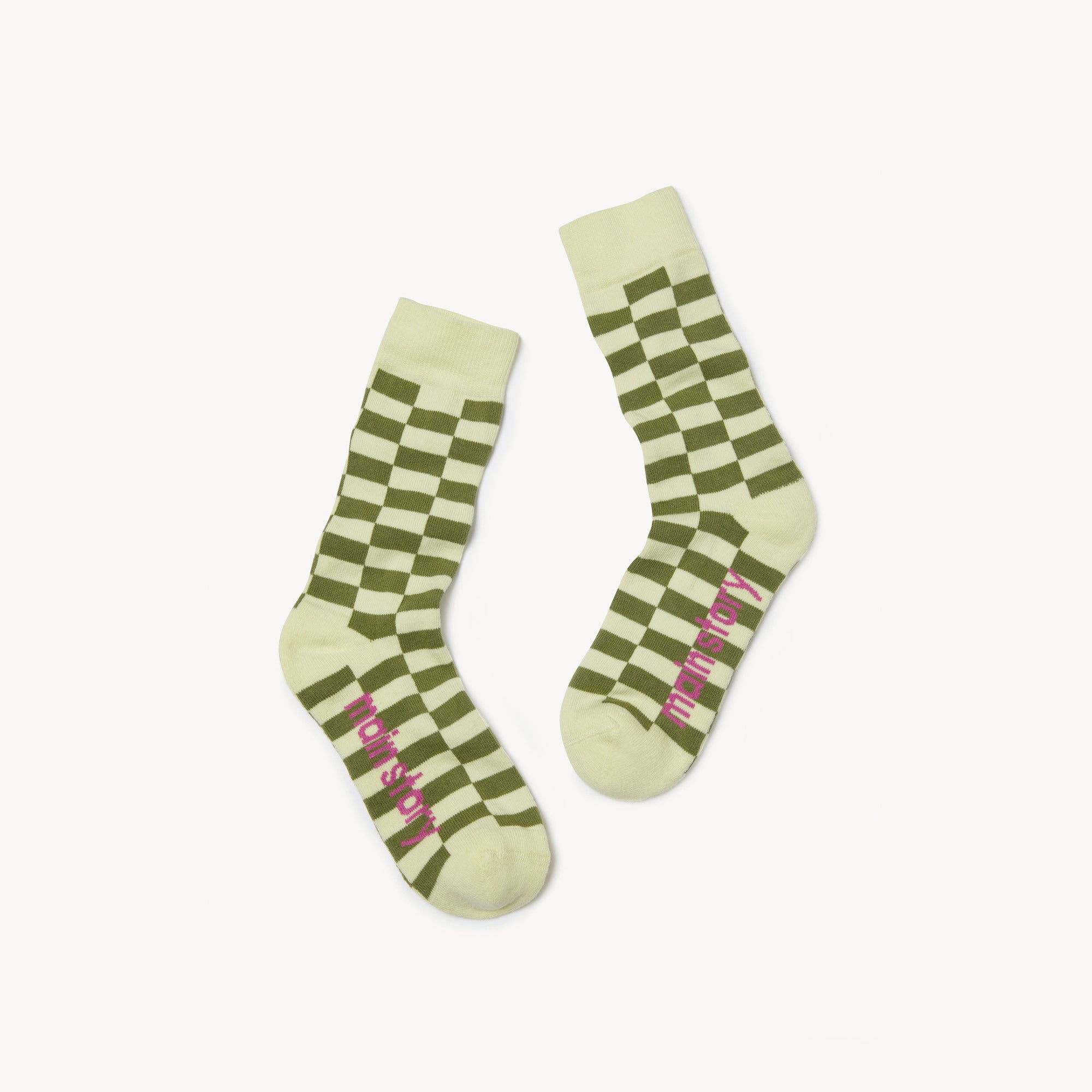 Boys & Girls Yellow Check Cotton Socks