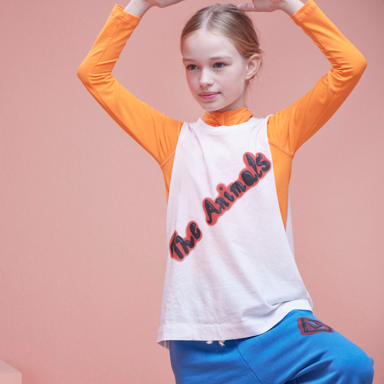 Boys & Girls Orange Logo Swim T-Shirt