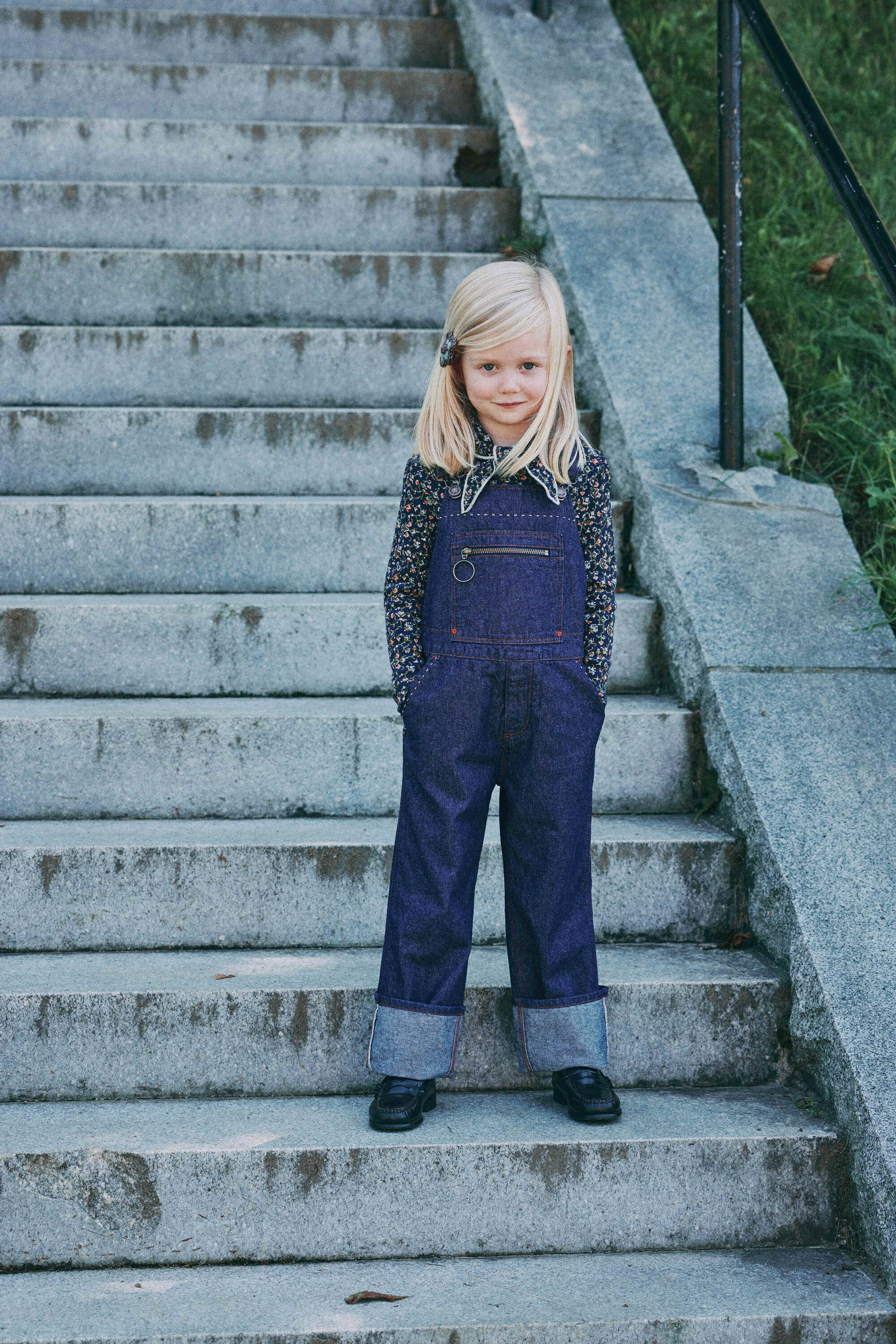 Boys & Girls Dark Blue Pattern Cotton Top