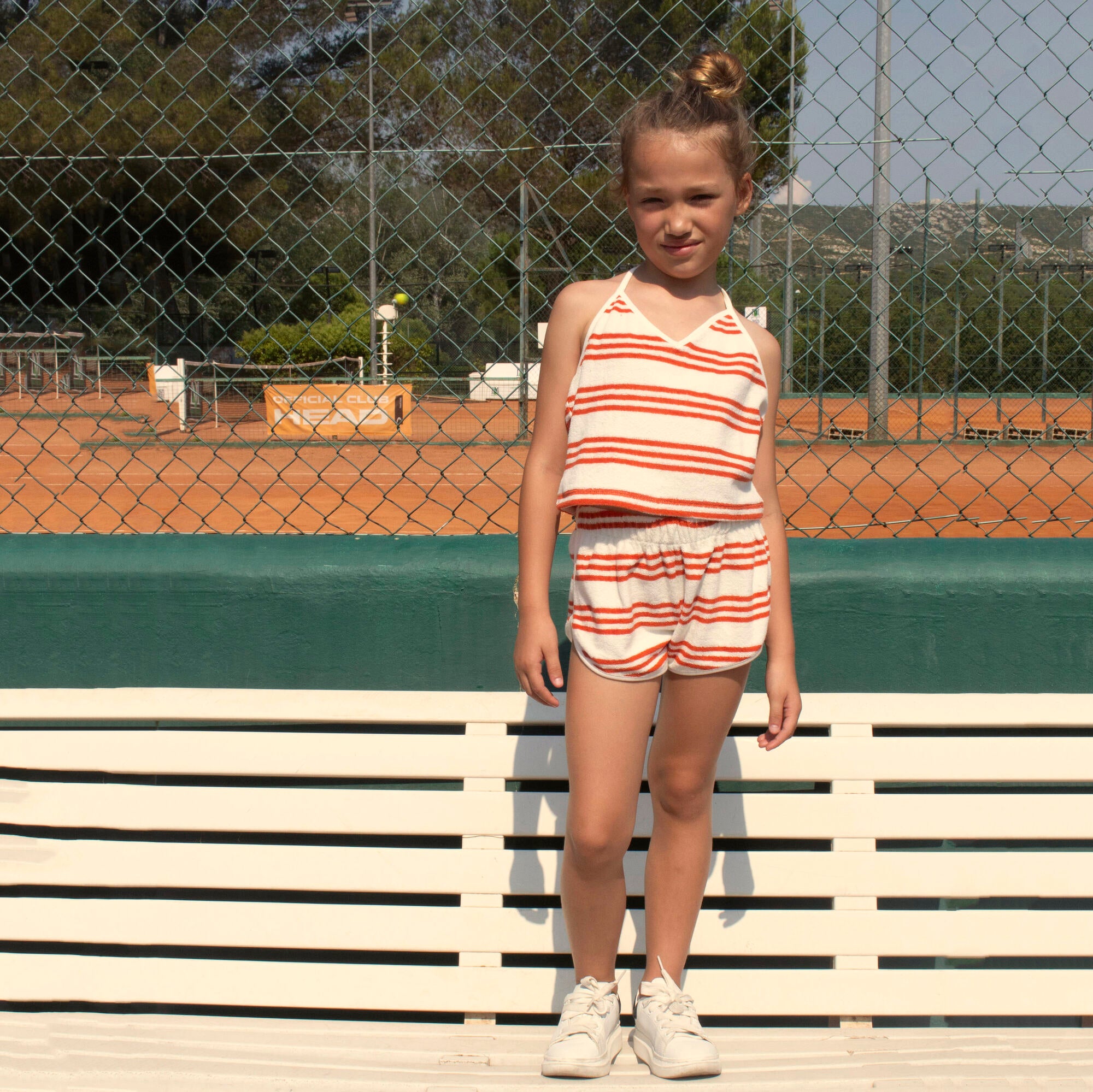 Boys & Girls Red Stripes Cotton Shorts