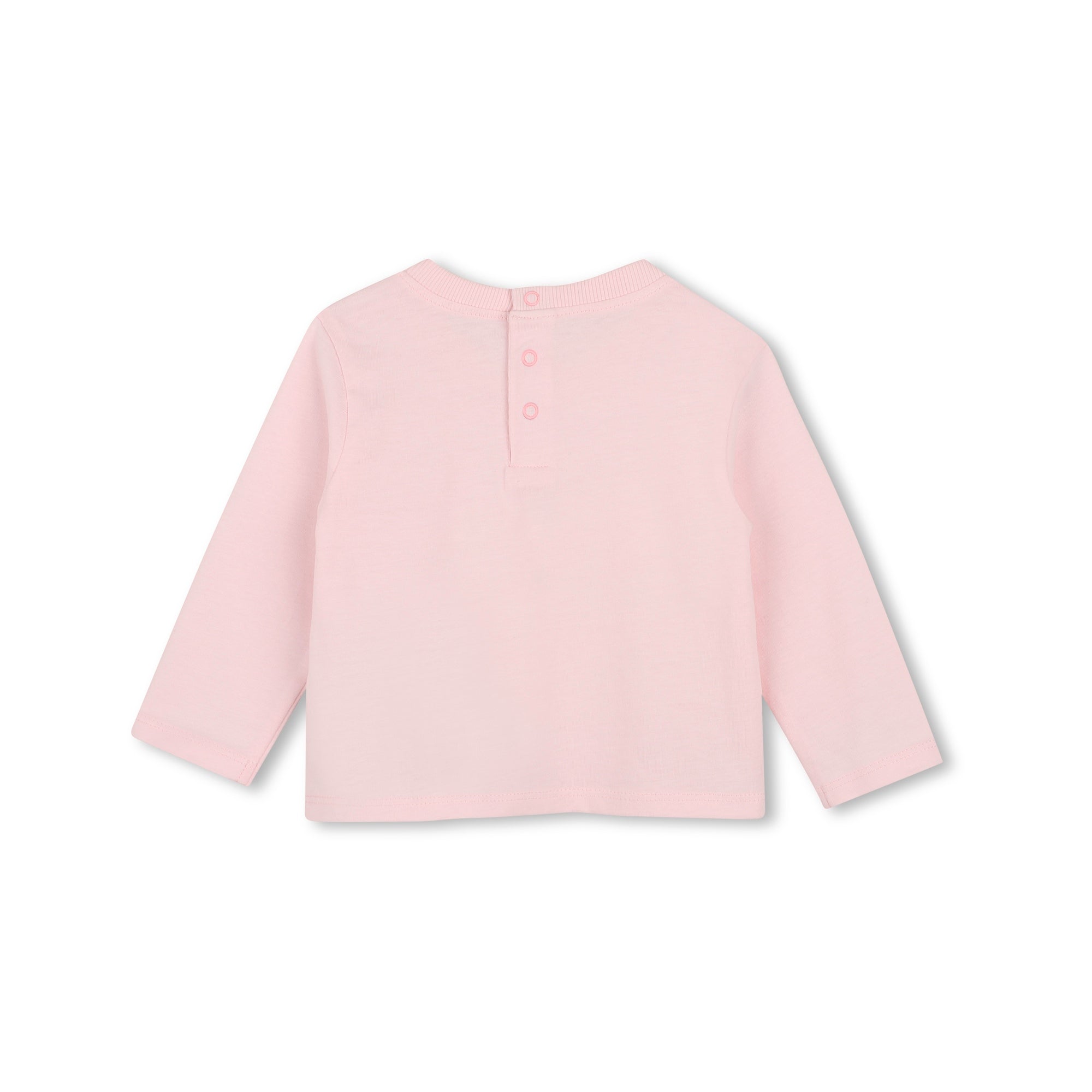 Baby Girls Light Pink Printed Cotton T-Shirt