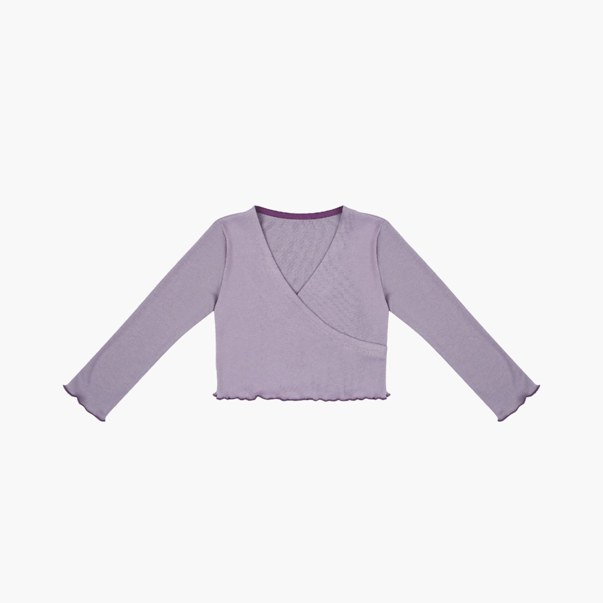 Girls Purple Ballet V-neck T-Shirt