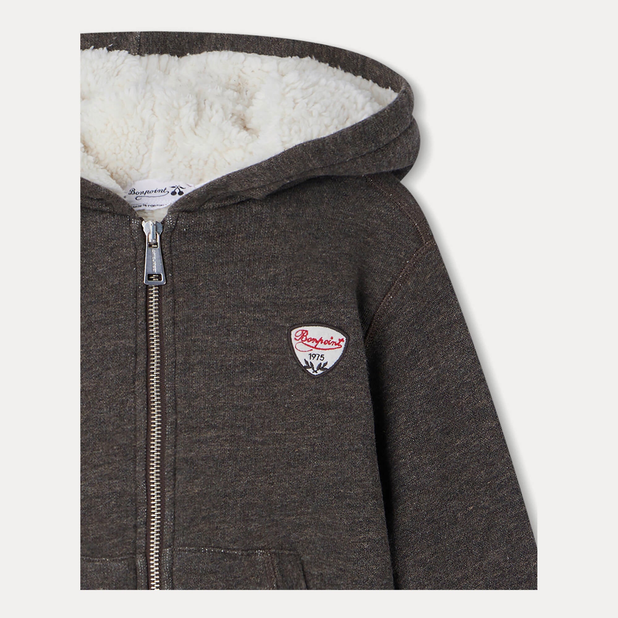 Boys Brown Zip-Up Top