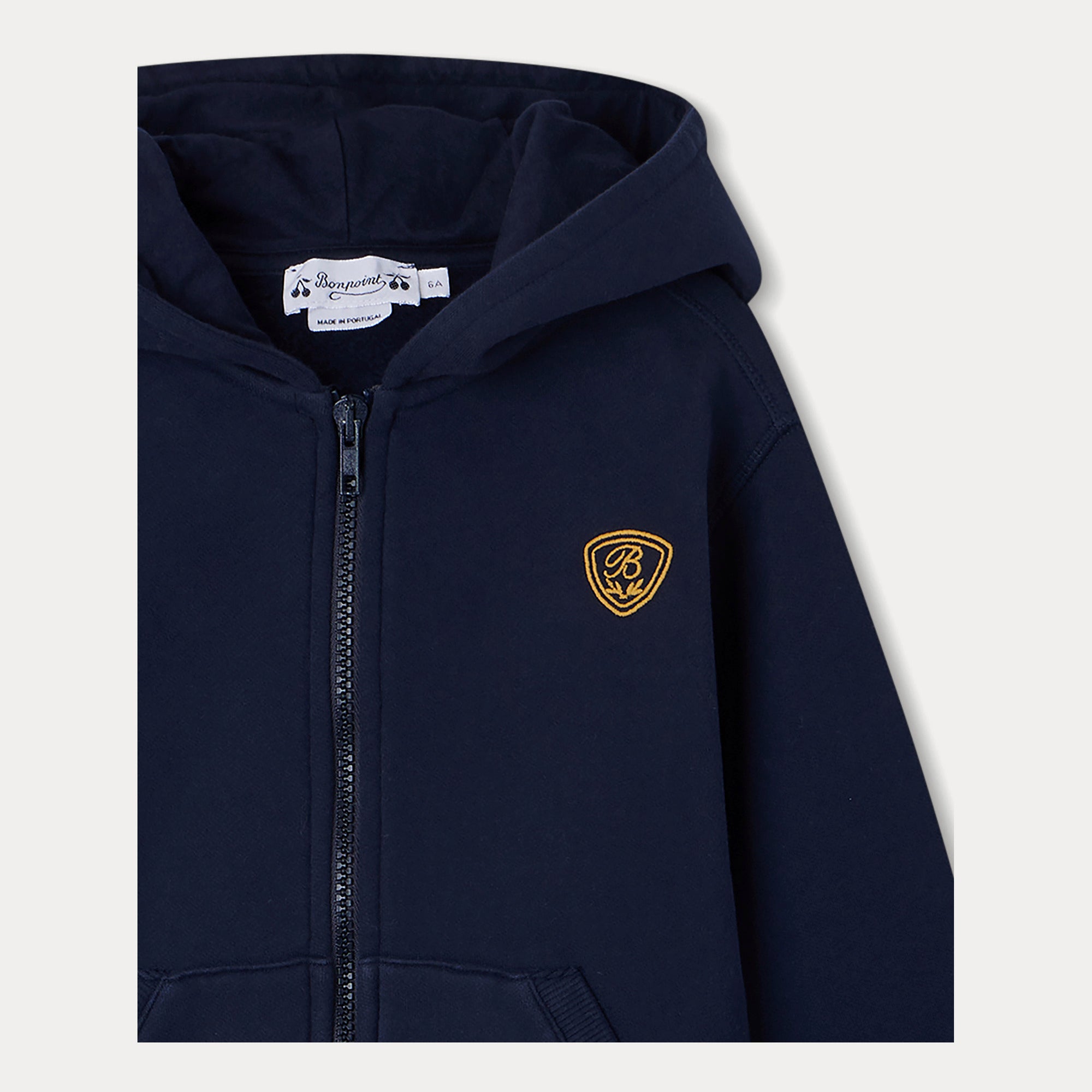 Boys Navy Zip-Up Top