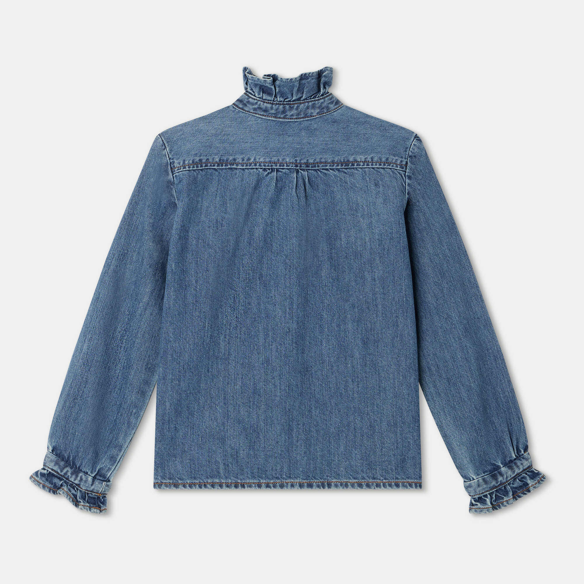 Girls Blue Denim Shirt