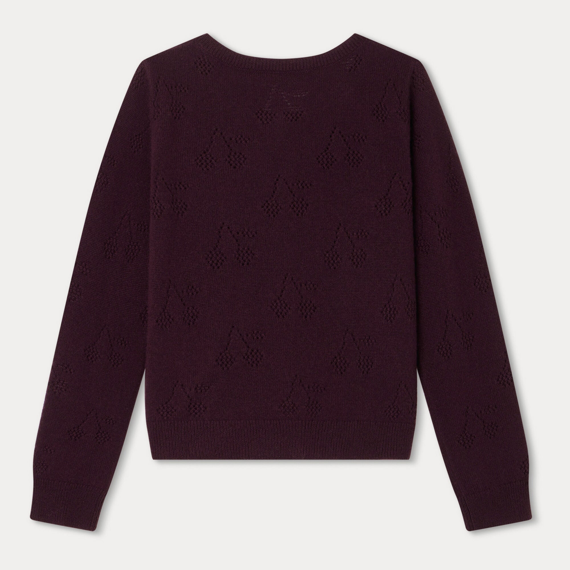 Girls Dark Purple Cashmere Cardigan