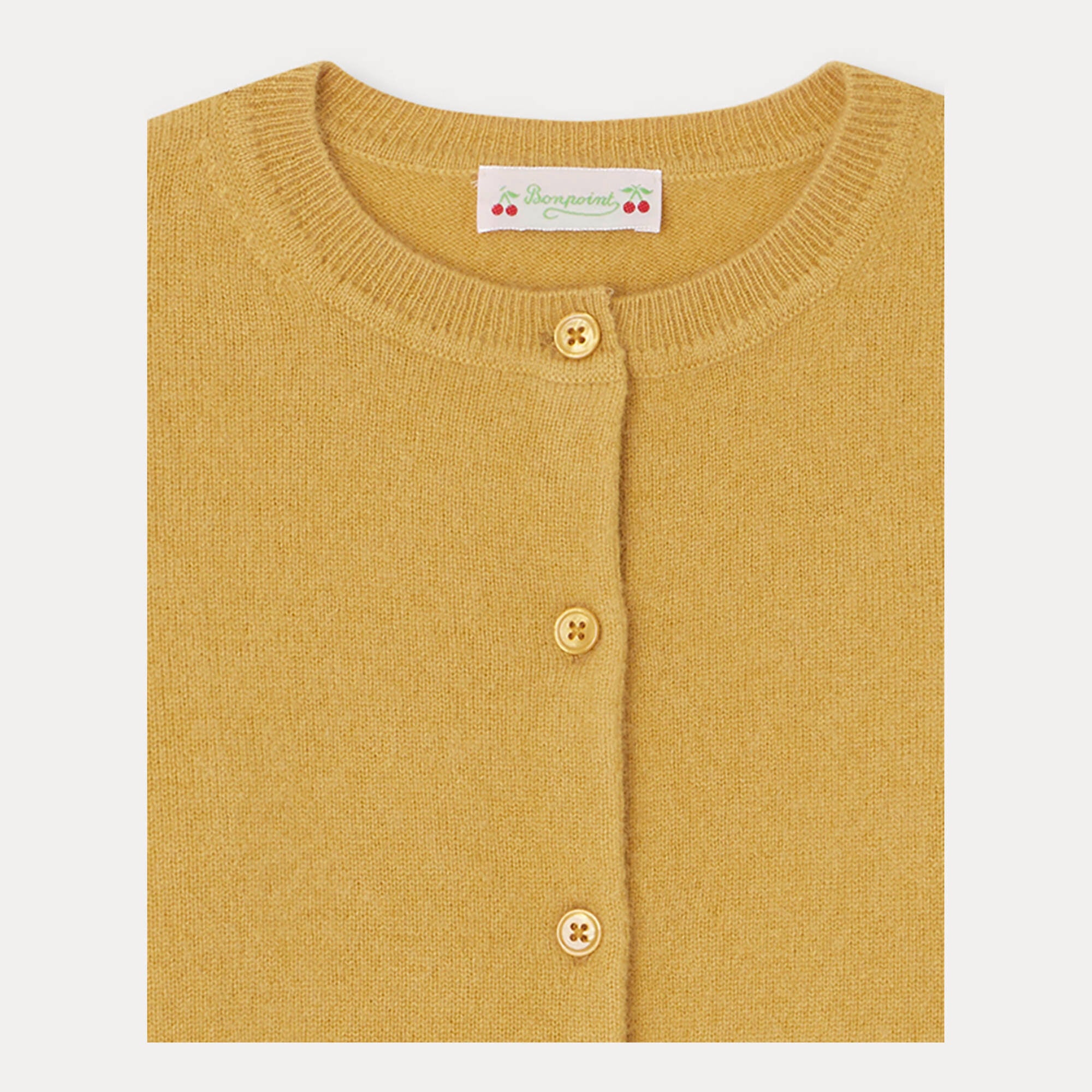 Girls Yellow Cashmere Cardigan