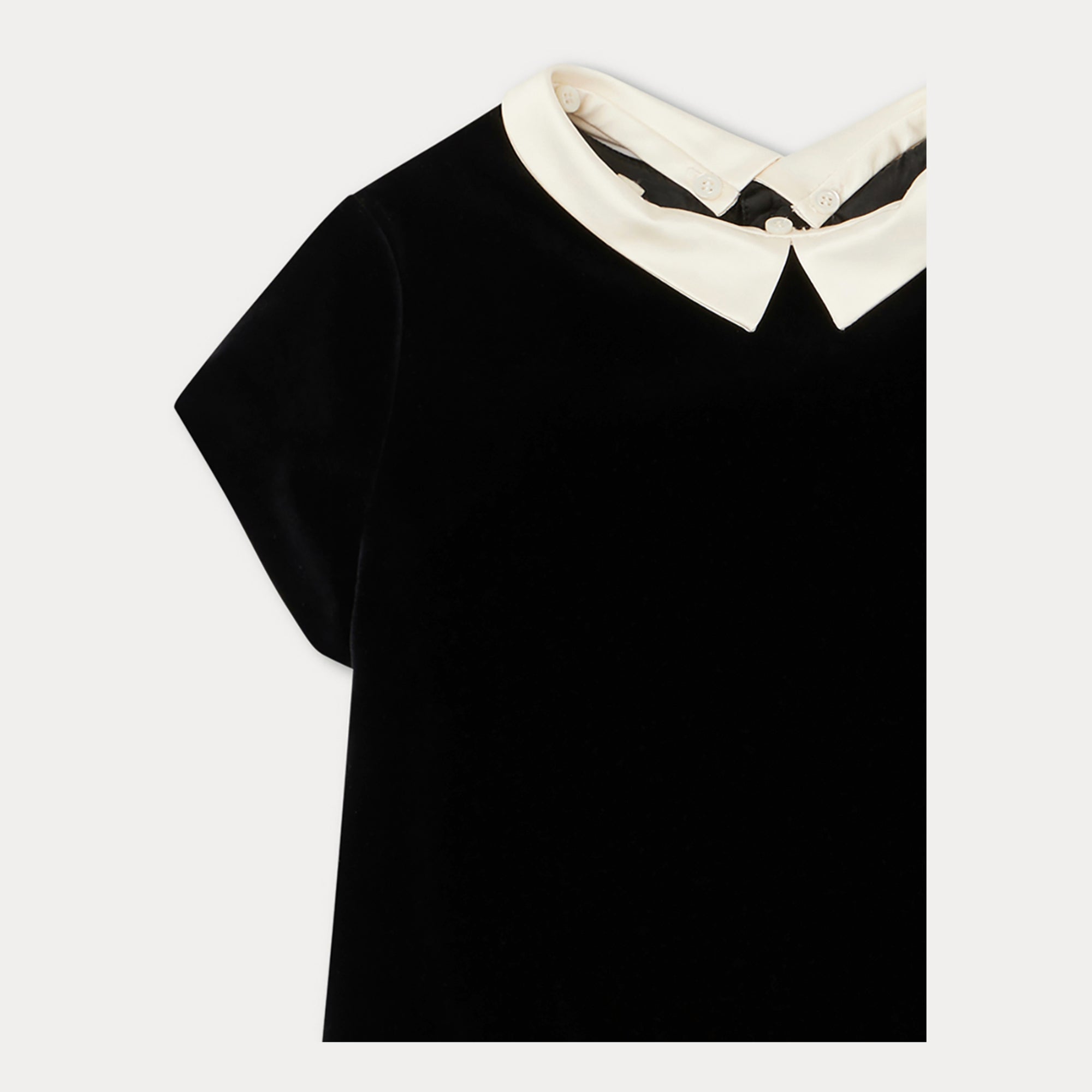 Girls Black Velvet Dress