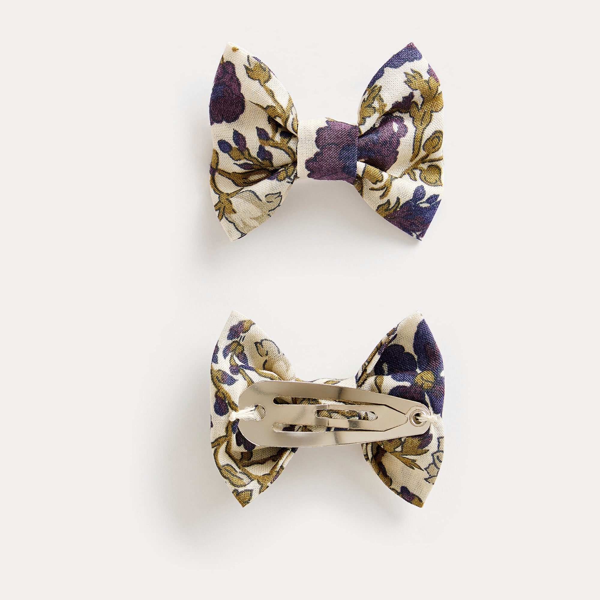 Girls Beige Floral Hair Clips