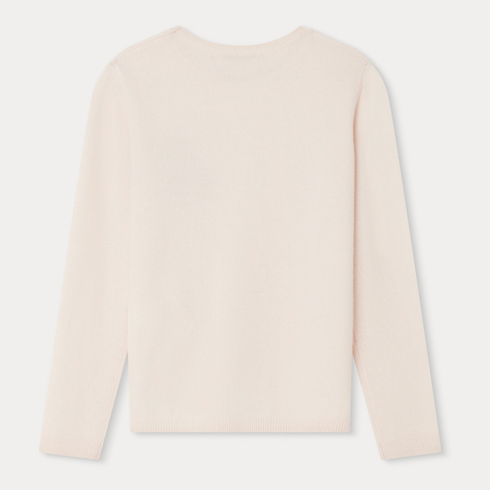 Girls Light Pink Logo Cashmere Sweater