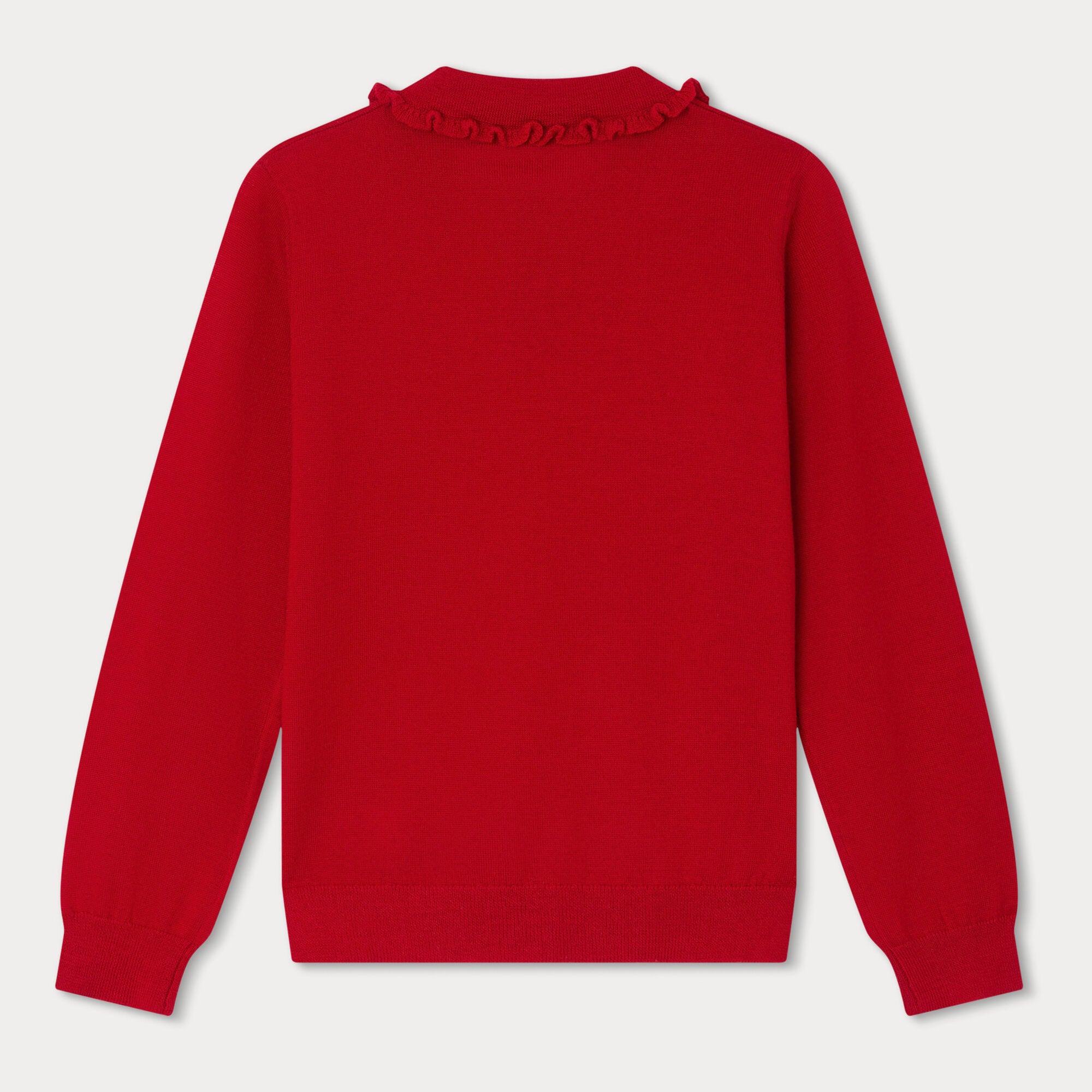 Girls Red Wool Sweater