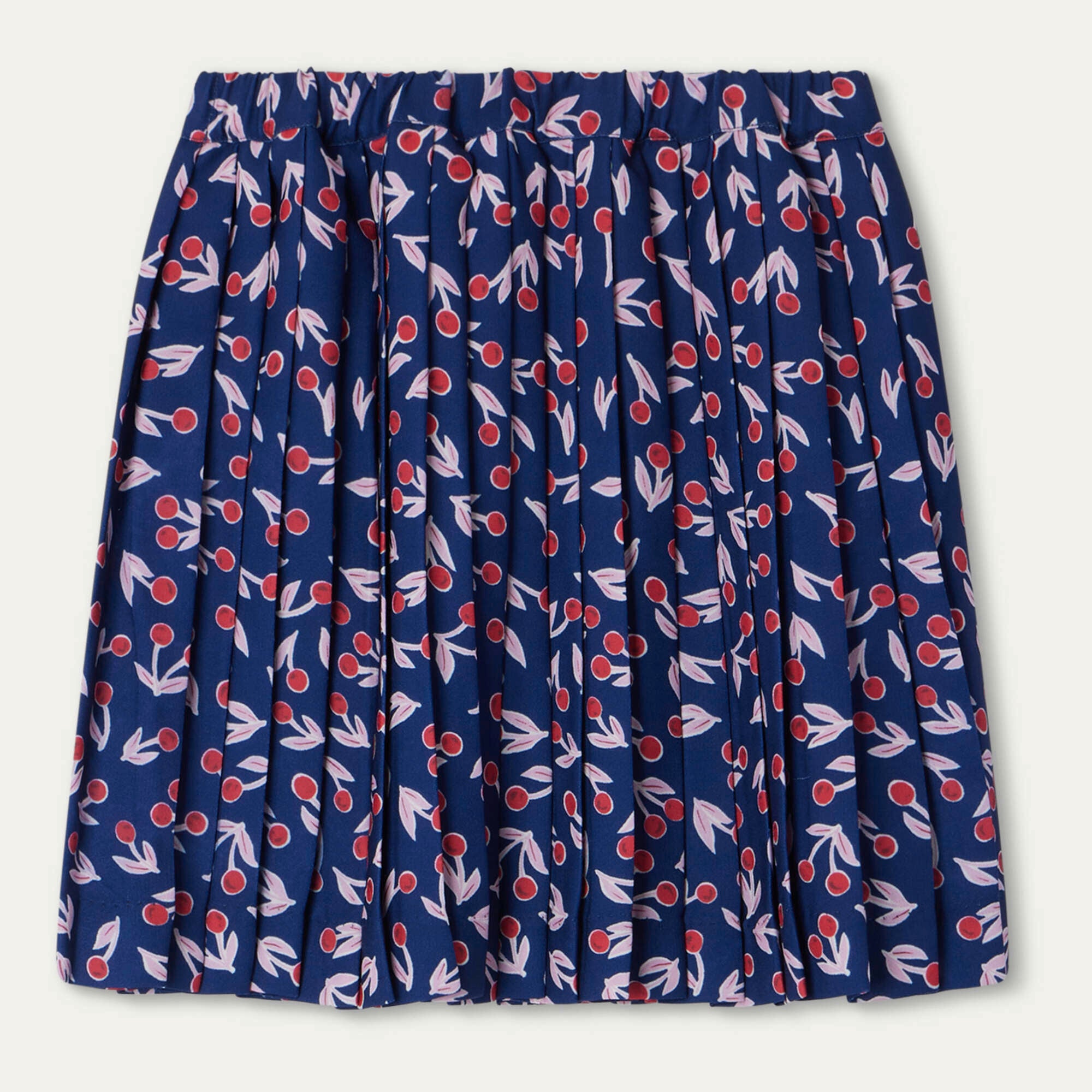 Girls Navy Cherry Skirt
