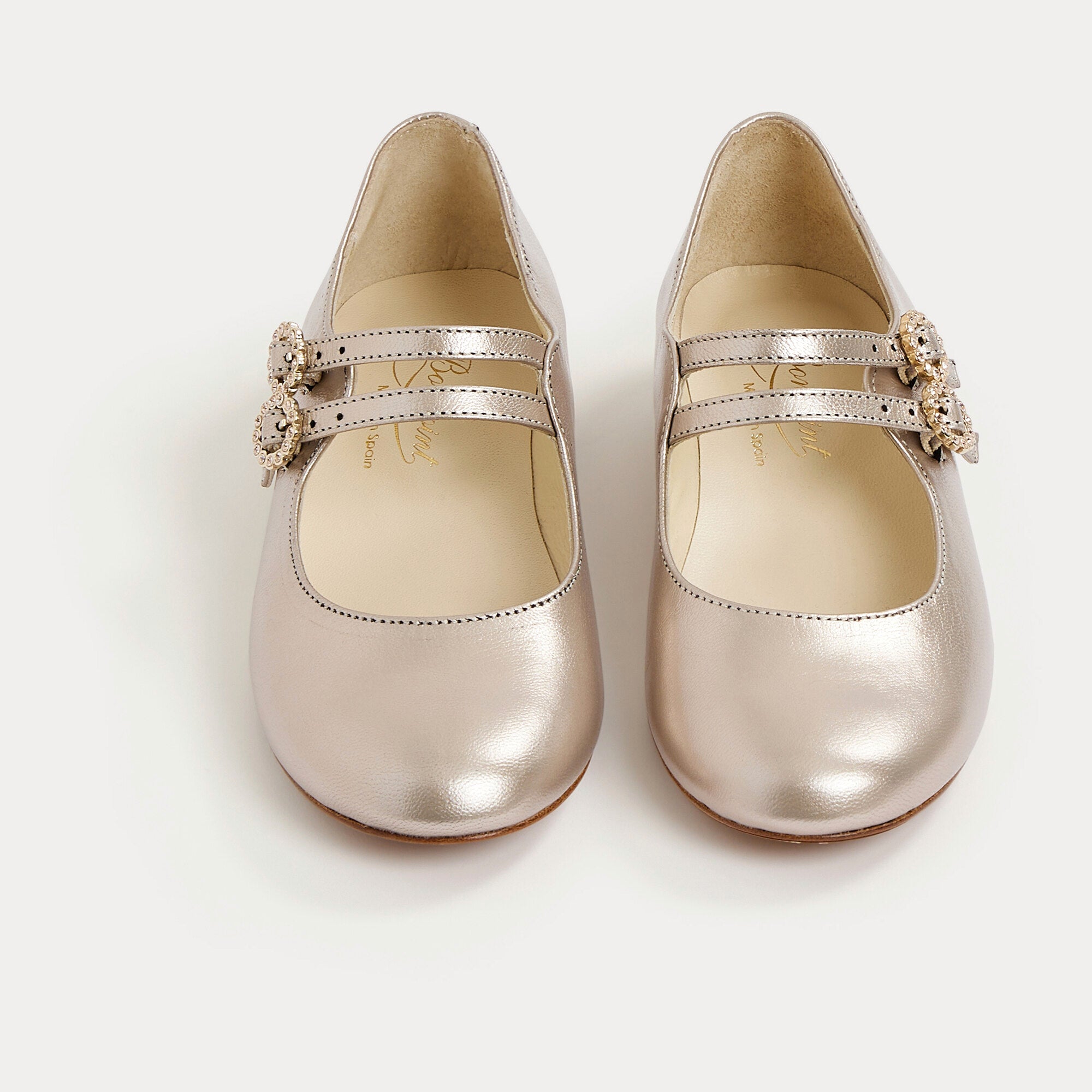 Girls Champagne Flat Shoes