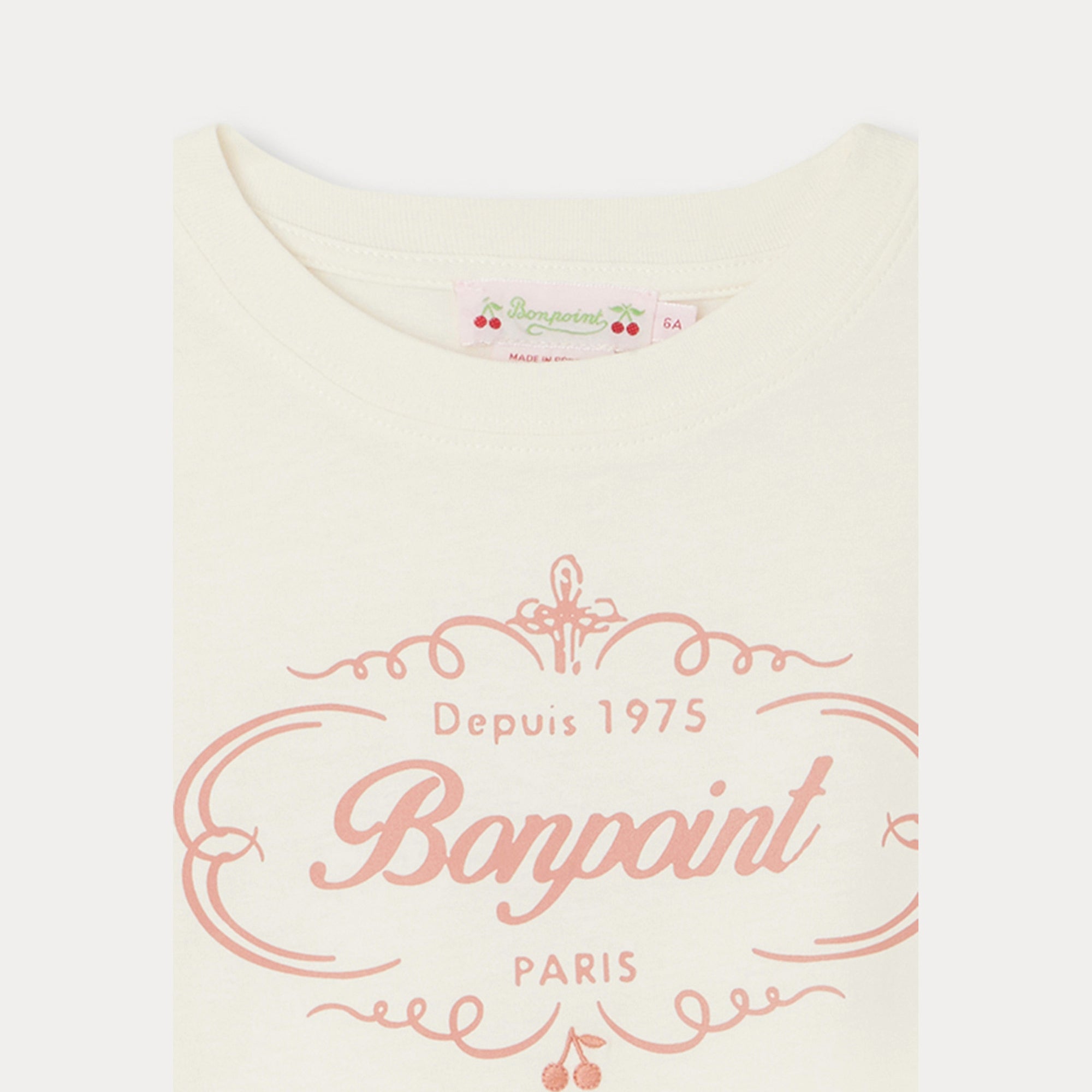 Girls White Logo Cotton T-Shirt