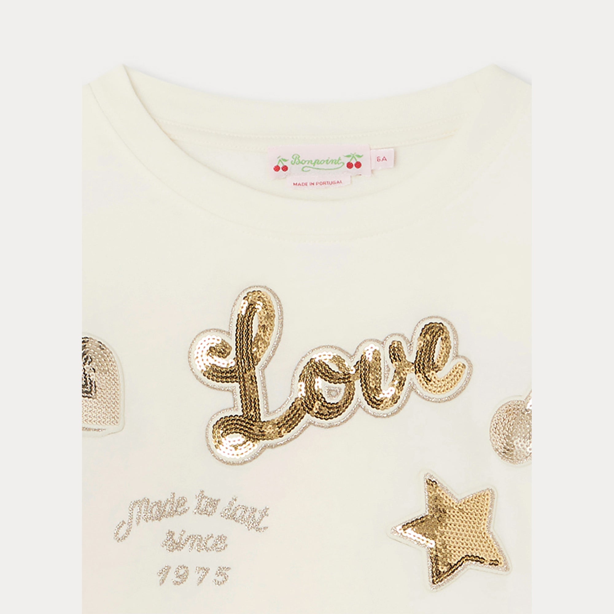 Girls White Logo Cotton T-Shirt