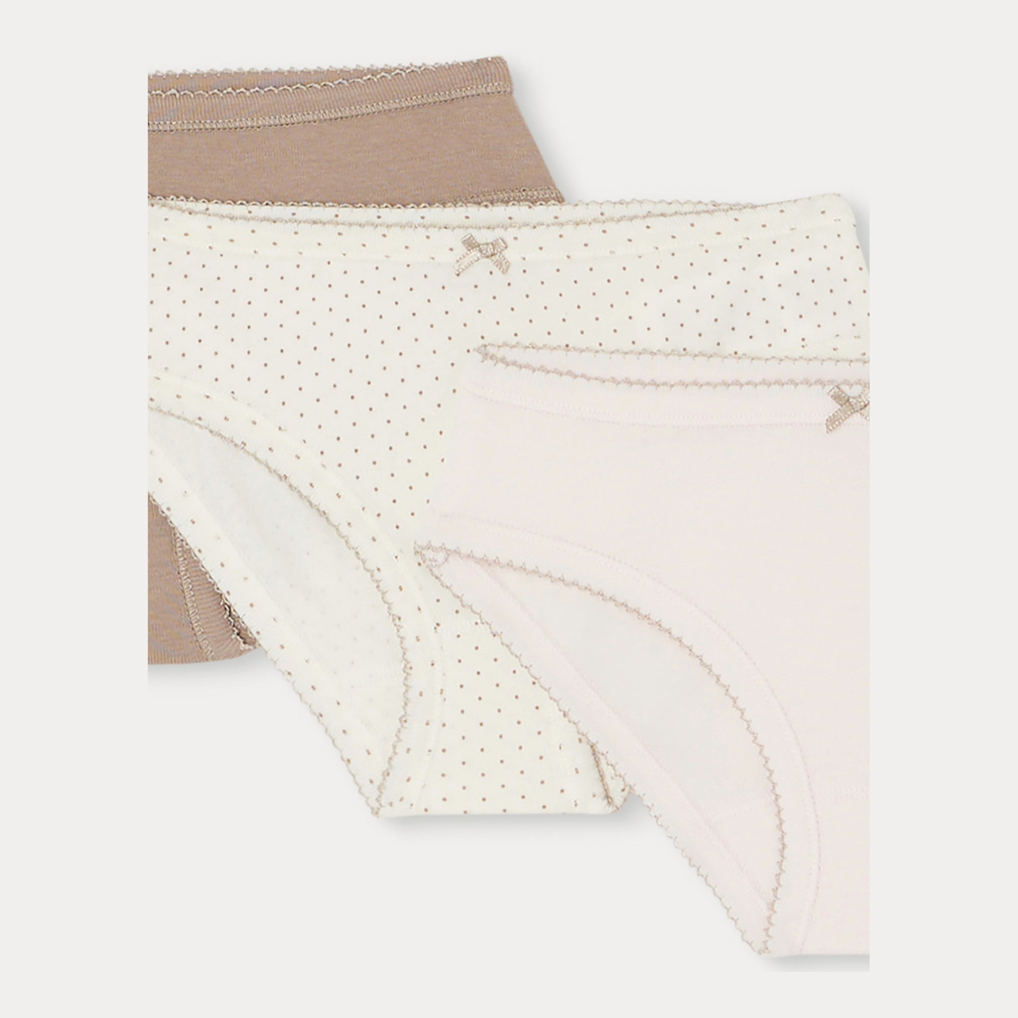 Girls Light Pink Cotton Underwear Set(3 Pack)