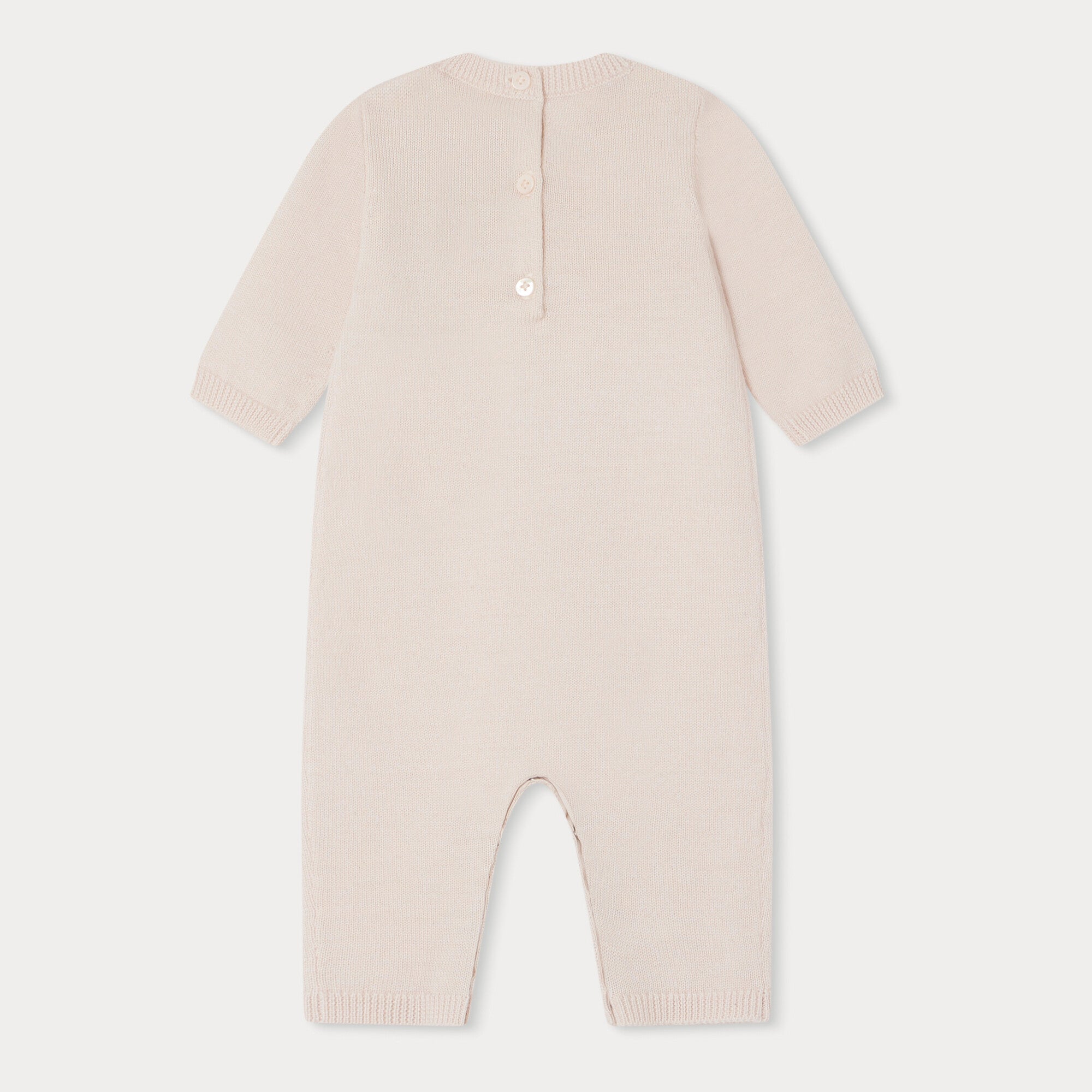 Baby Girls Light Pink Wool Babysuit