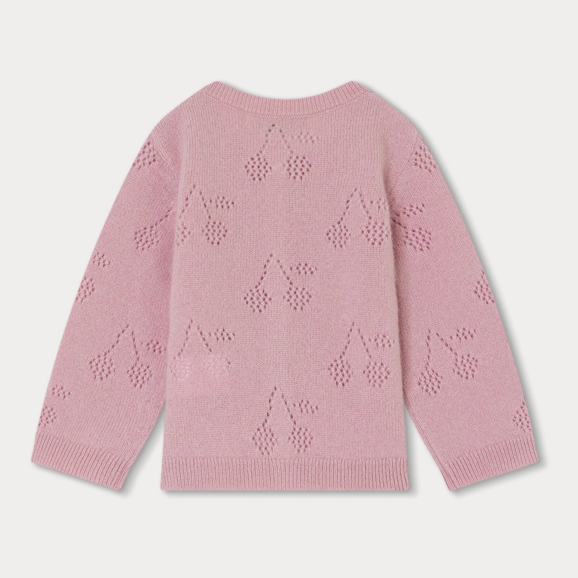 Baby Girls Purple Logo Cashmere Cardigan