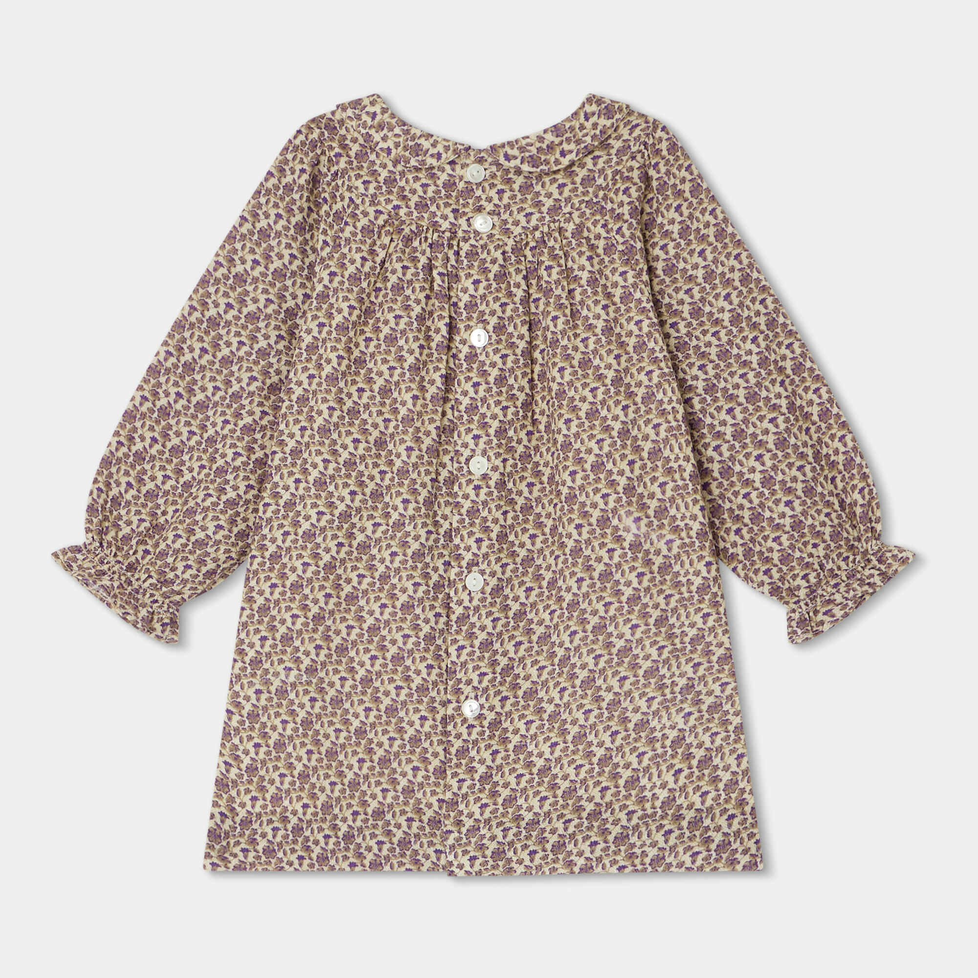 Baby Girls Lilac Floral Cotton Dress