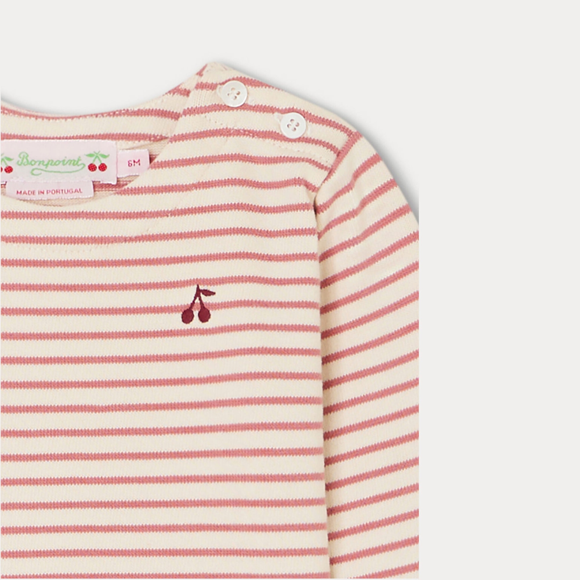 Baby Girls Pink Stripes Cotton T-Shirt