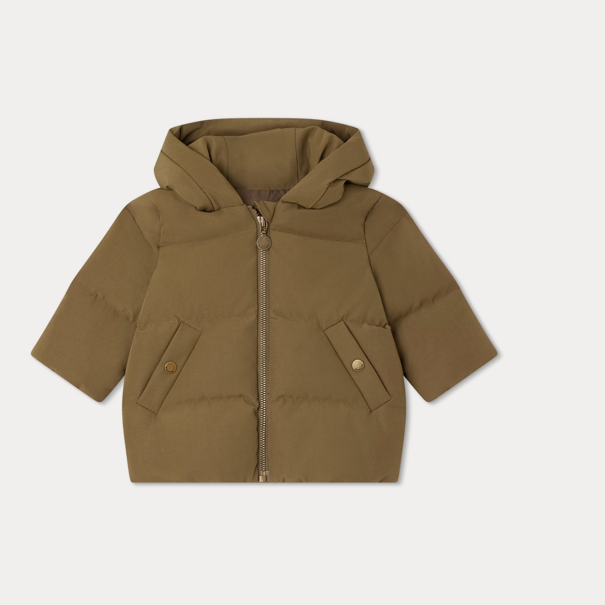 Baby Boys & Girls Khaki Padded Down Jacket