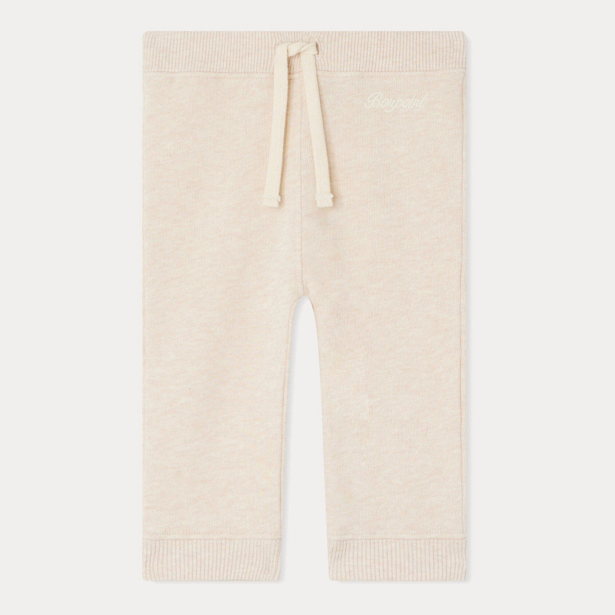 Baby Boys & Girls Ivory Cotton Trousers