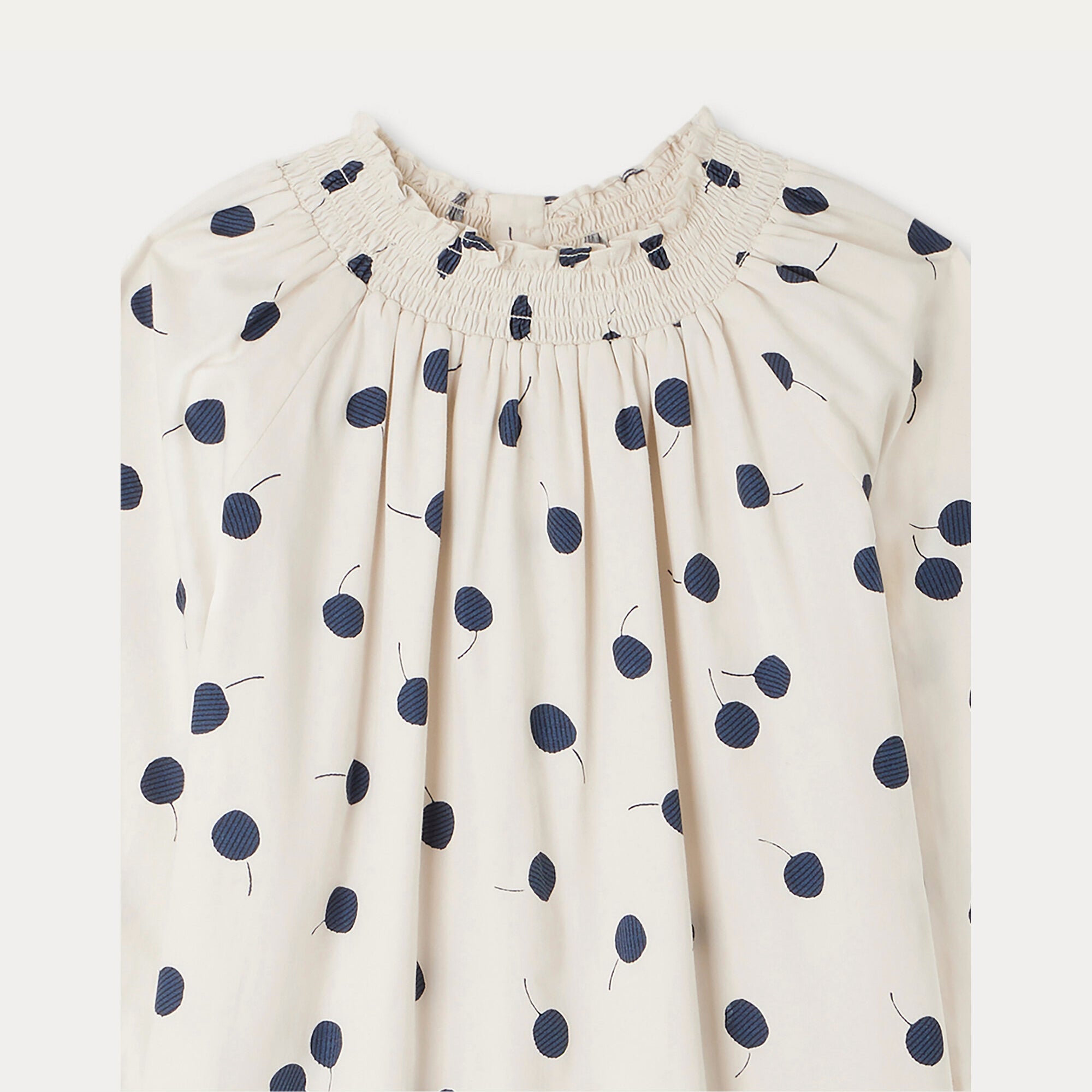 Girls Beige Cotton Dress