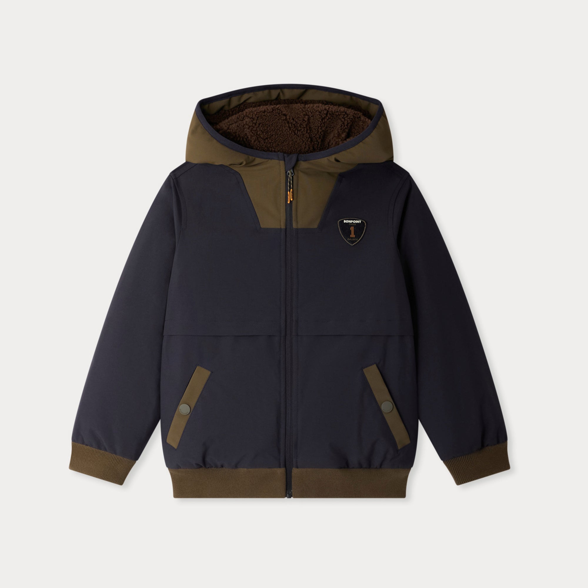 Boys Dark Blue Hooded Jacket