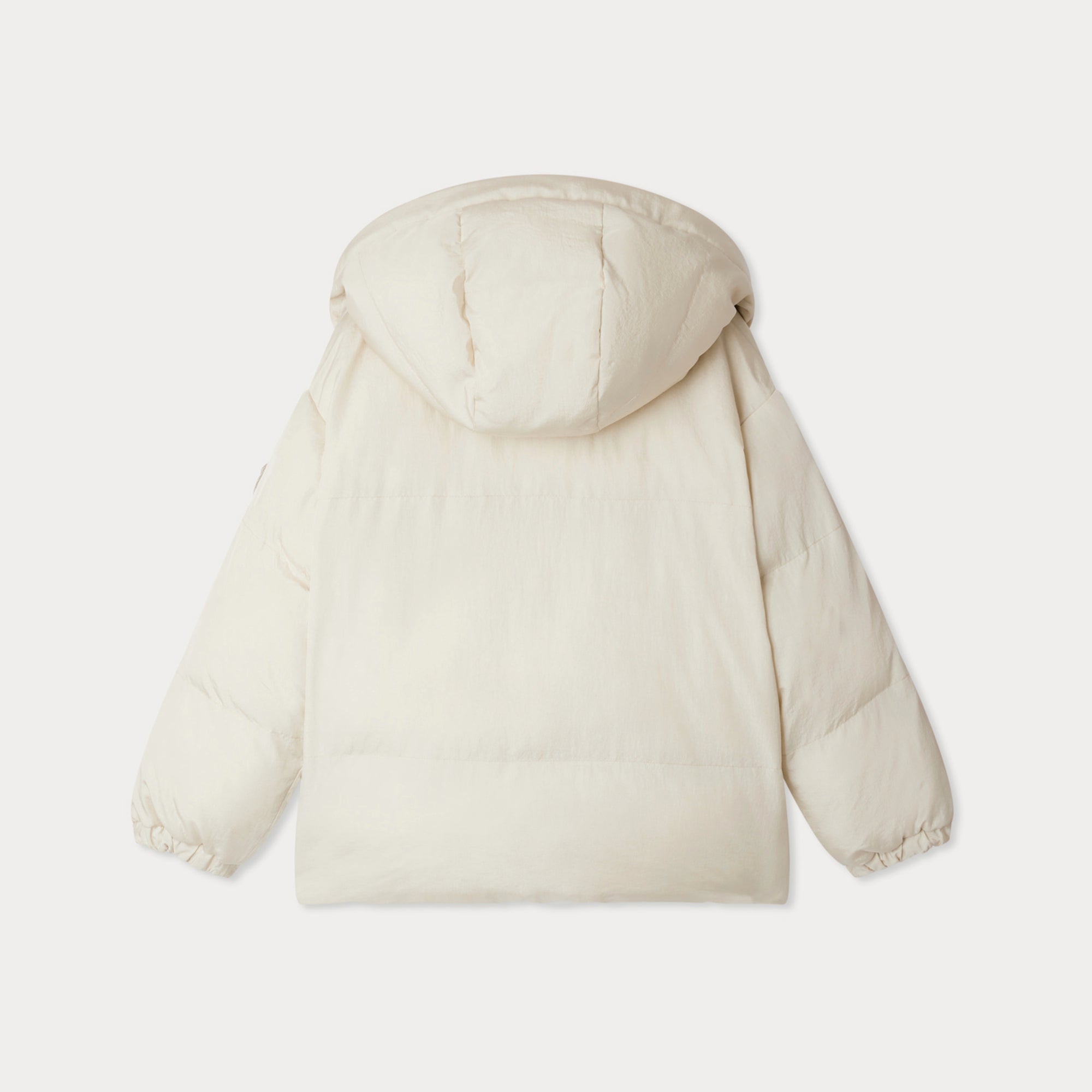Girls Beige Padded Down Jacket