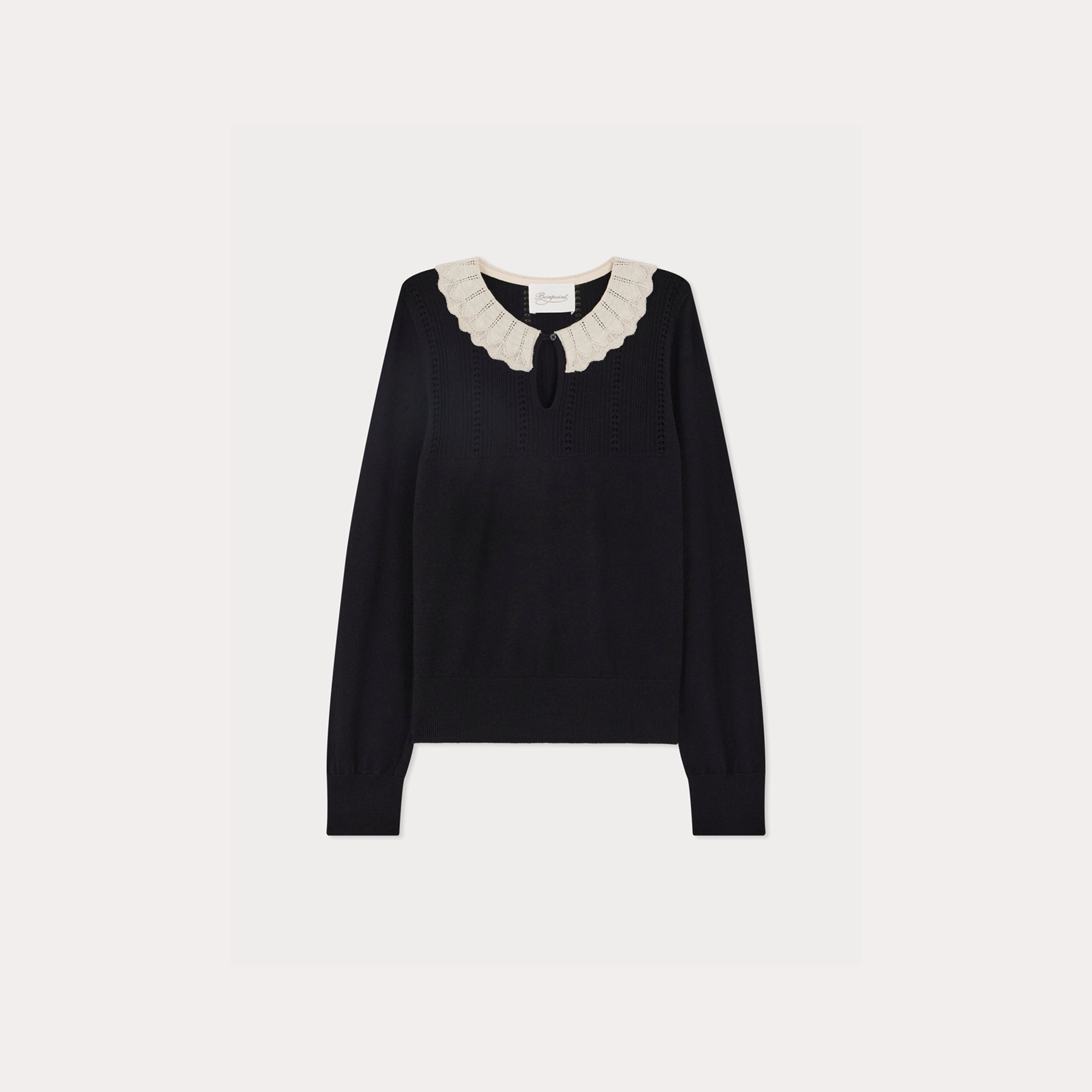 Women Black Wool Sweater
